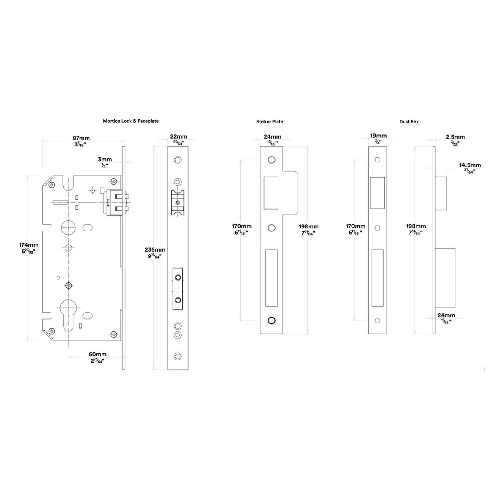 Iver Berlin Door Pull Handle Entrance Kit Key/Turn gallery detail image