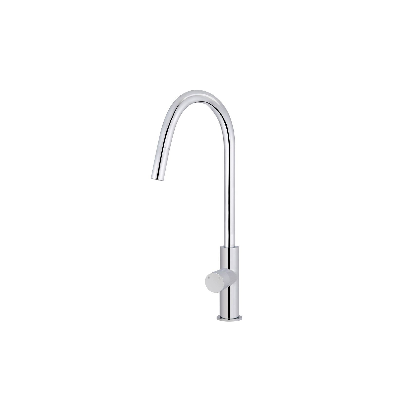 Round Pinless Piccola PullOut Kitchen Mixer - Chrome gallery detail image
