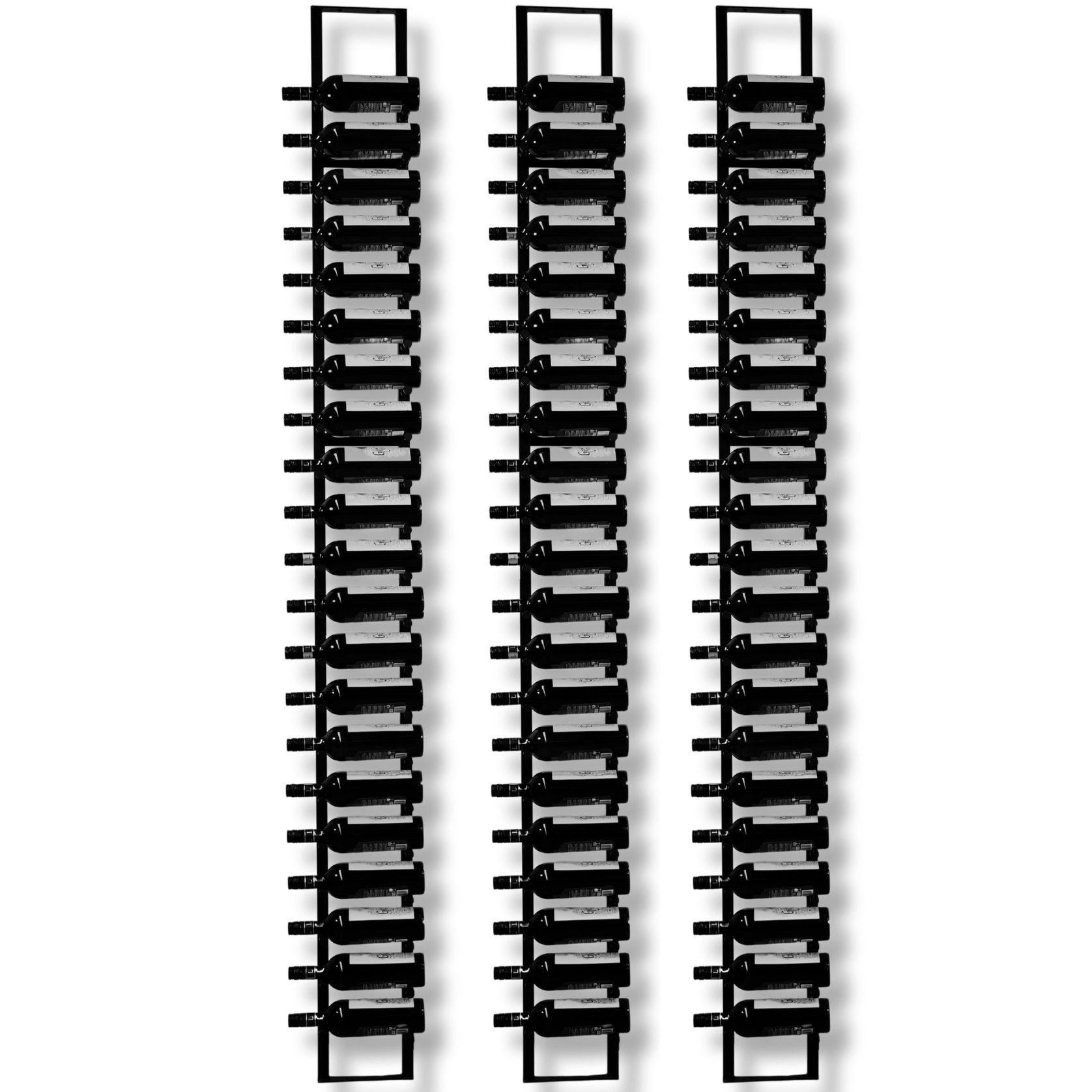 Floor-to-Ceiling Mounted Wine Rack with Offset Pegs gallery detail image