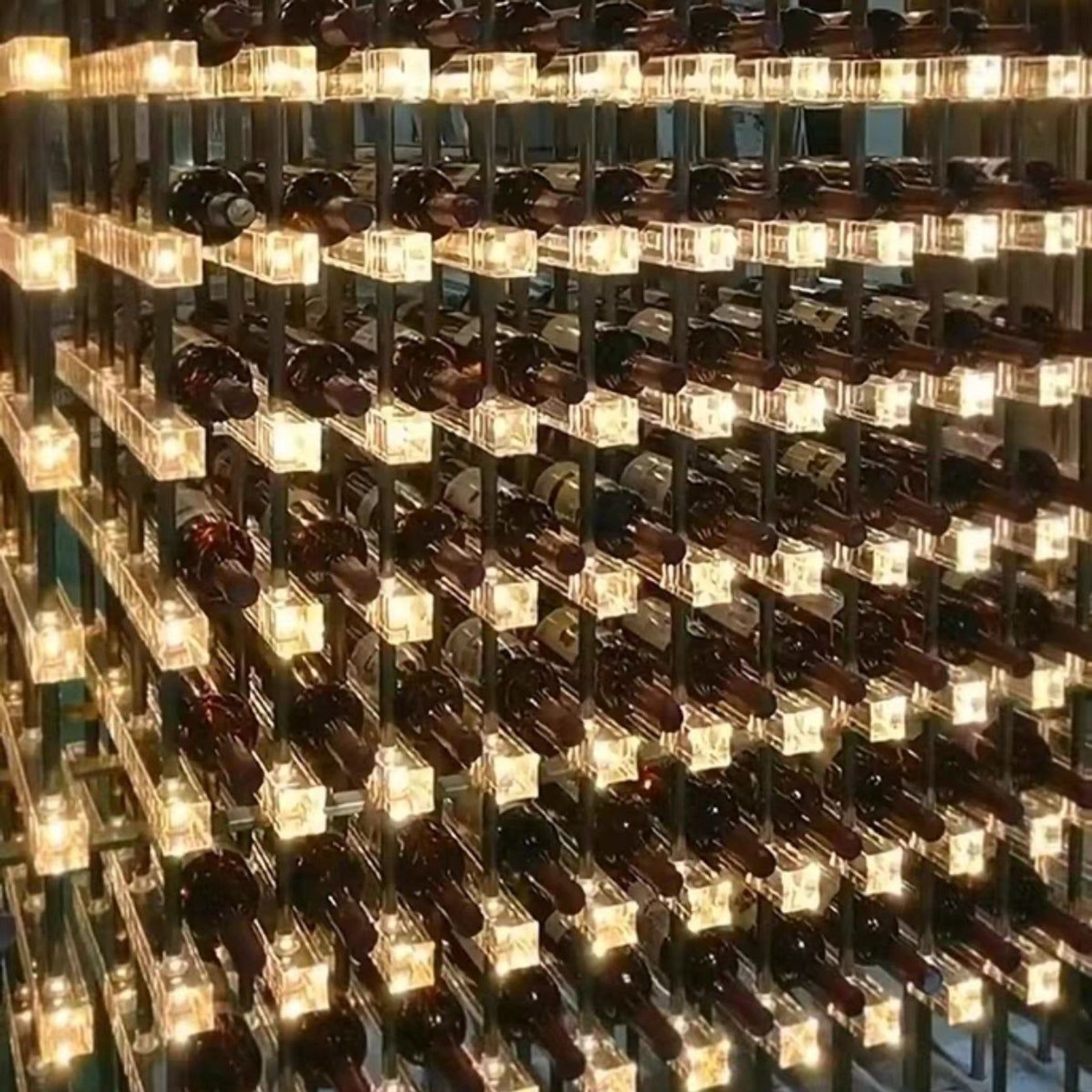 Elegant Acrylic and Metal Wine Racks with LED Lighting gallery detail image