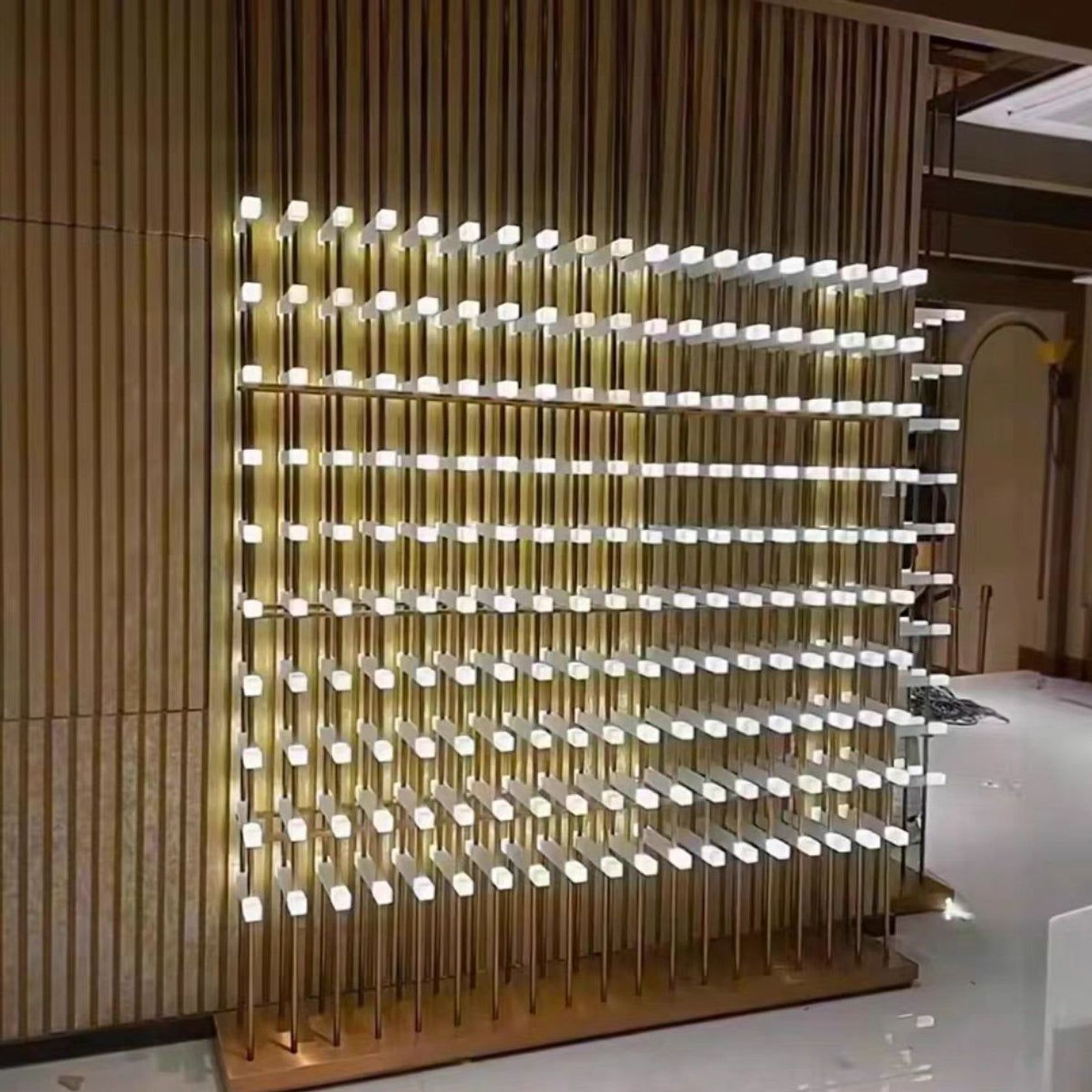 Elegant Acrylic and Metal Wine Racks with LED Lighting gallery detail image