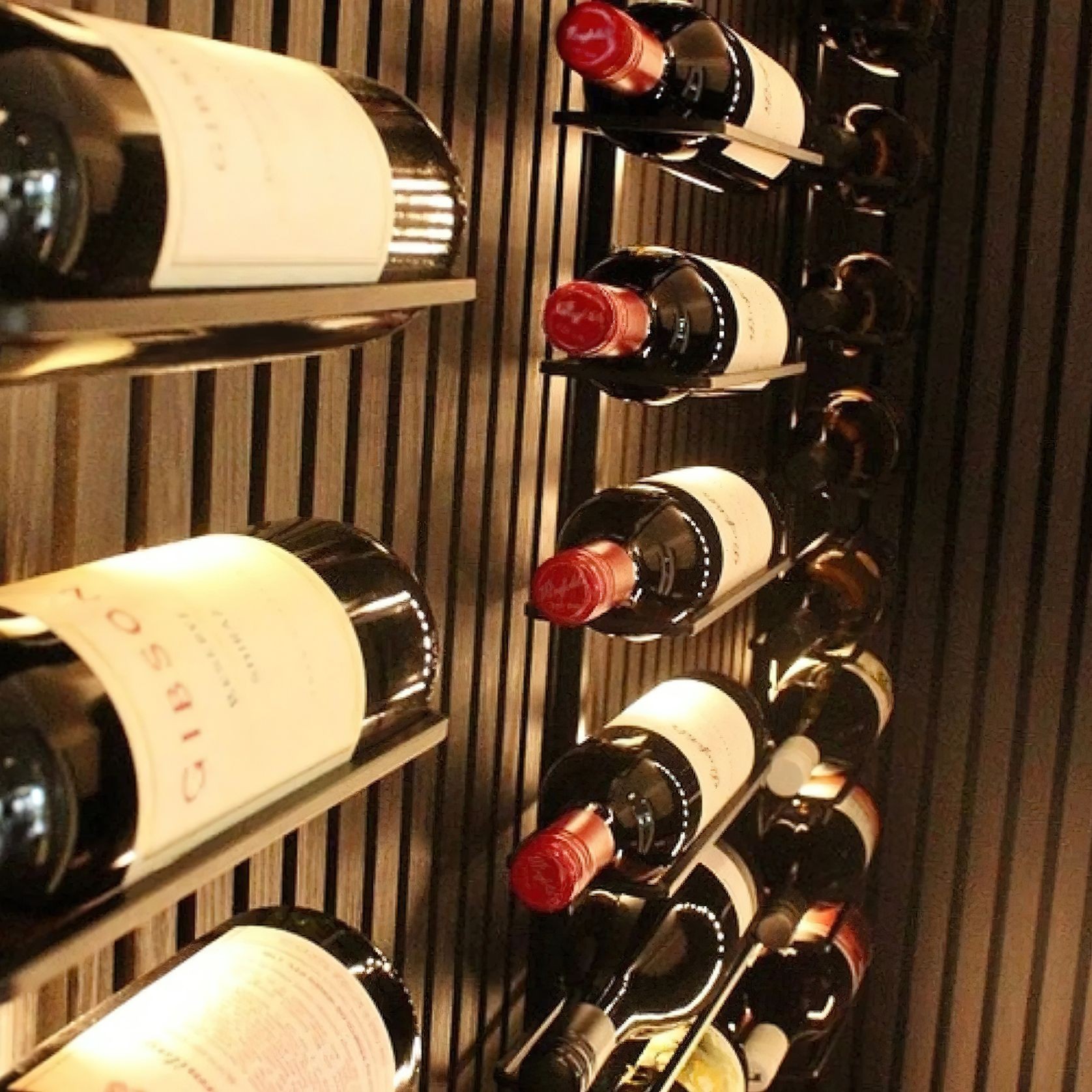 Wall Mounted Metal Rail Wine Racks gallery detail image