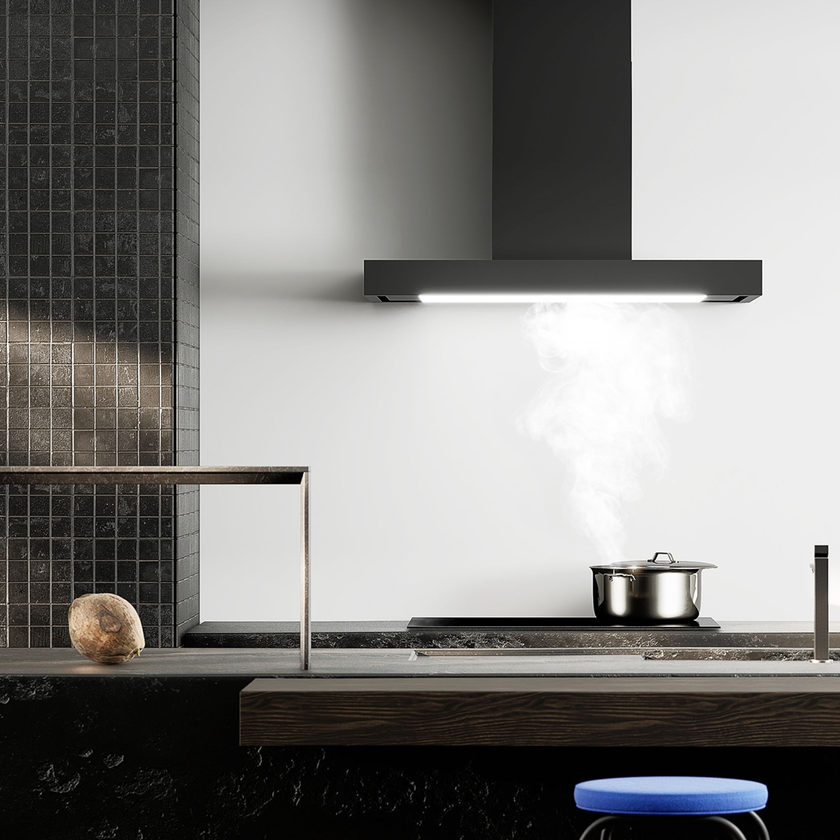 Wallmount Rangehood 900mm (Non-Silent) - SDLUNA gallery detail image