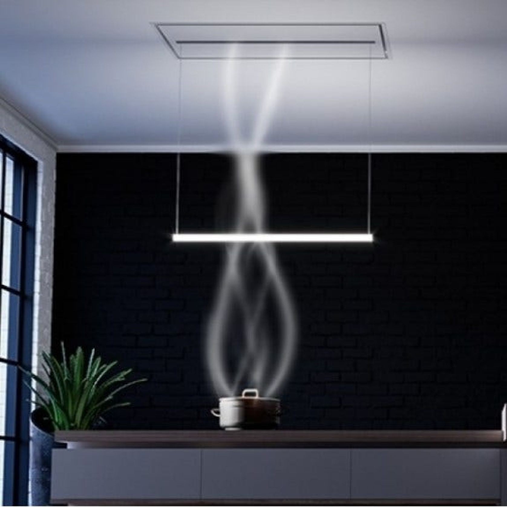 Sirius 93cm The Line Ceiling Cassette Rangehood gallery detail image