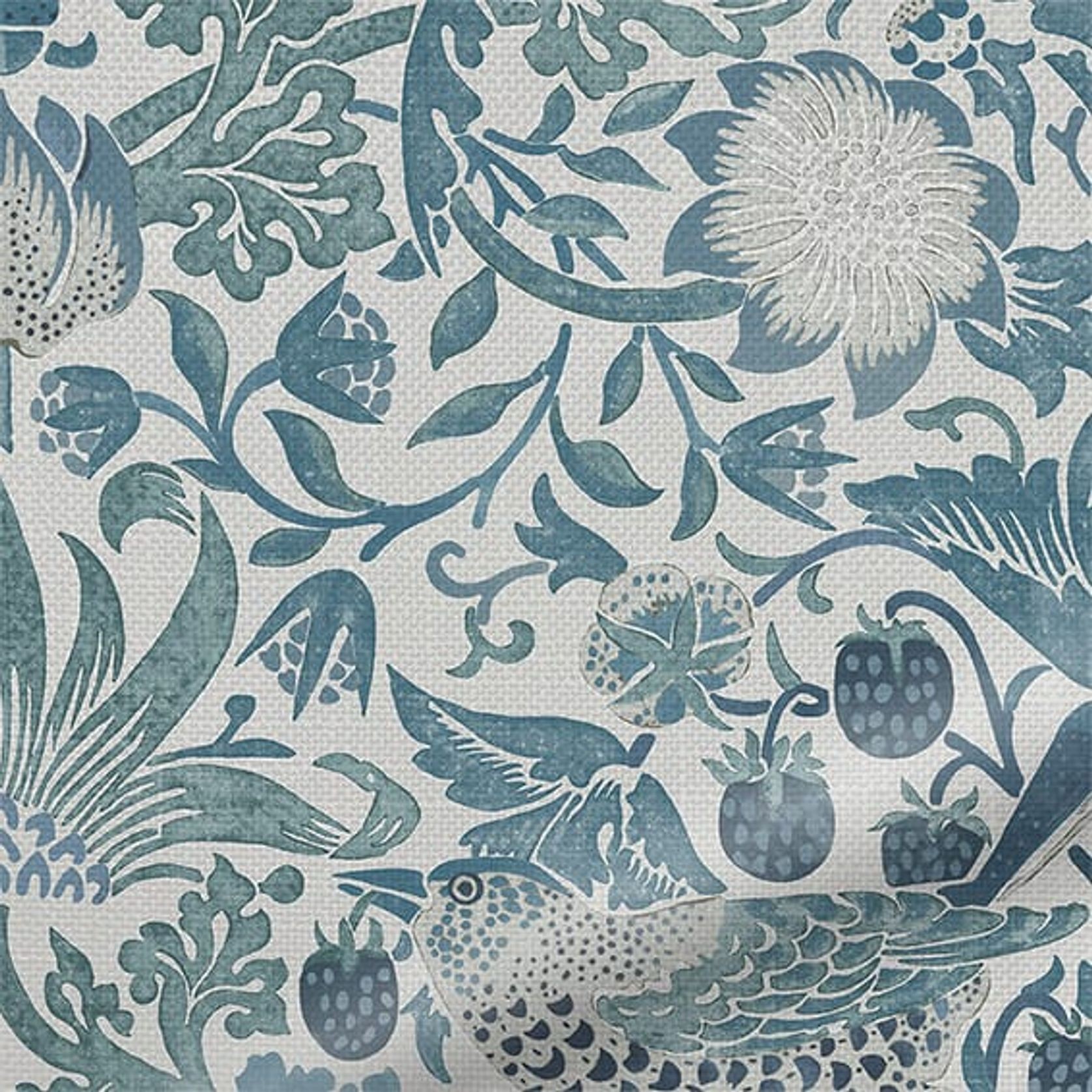 William Morris Strawberry Thief Sky | Curtains gallery detail image