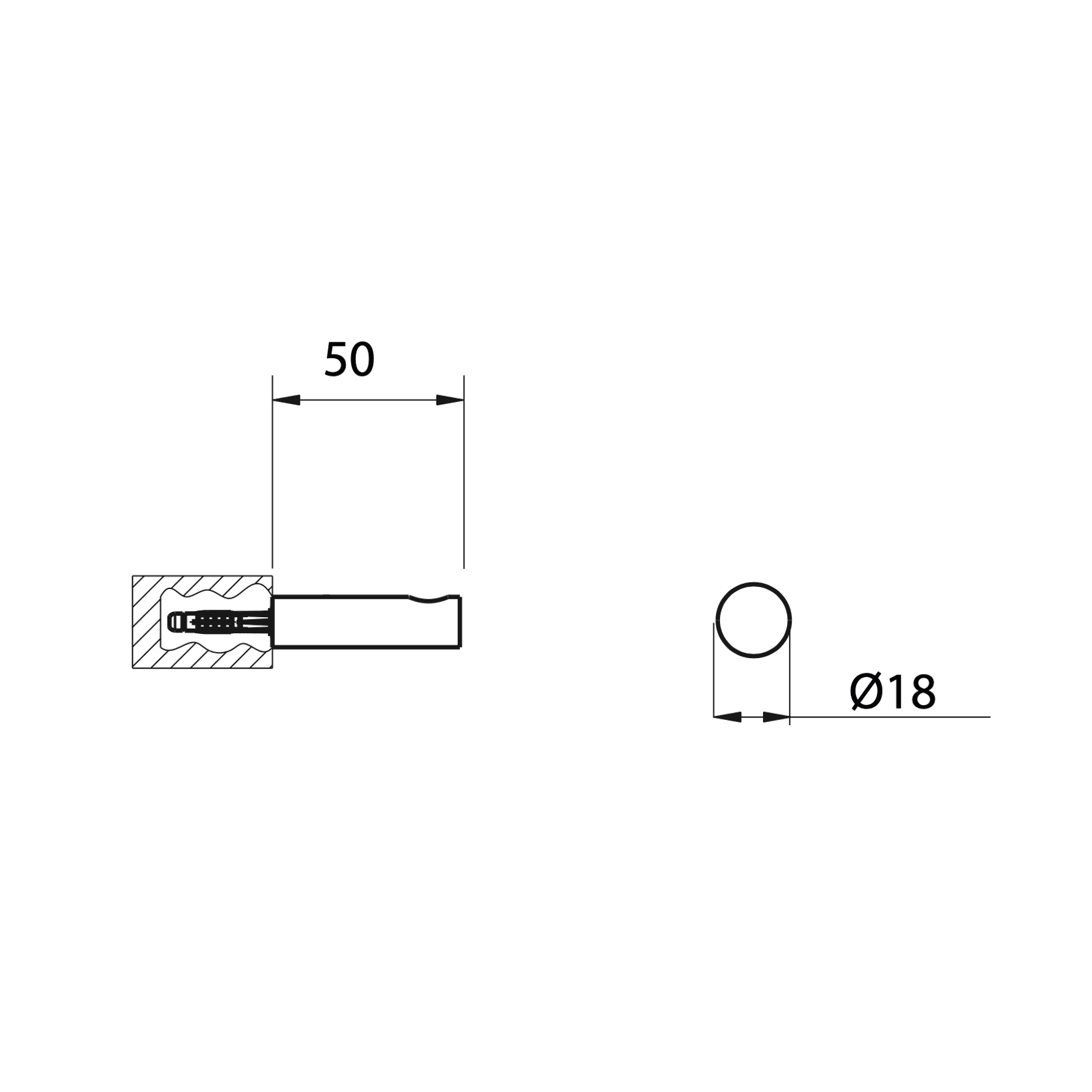 Antonio Frattini AC10 Single Wall Hook gallery detail image