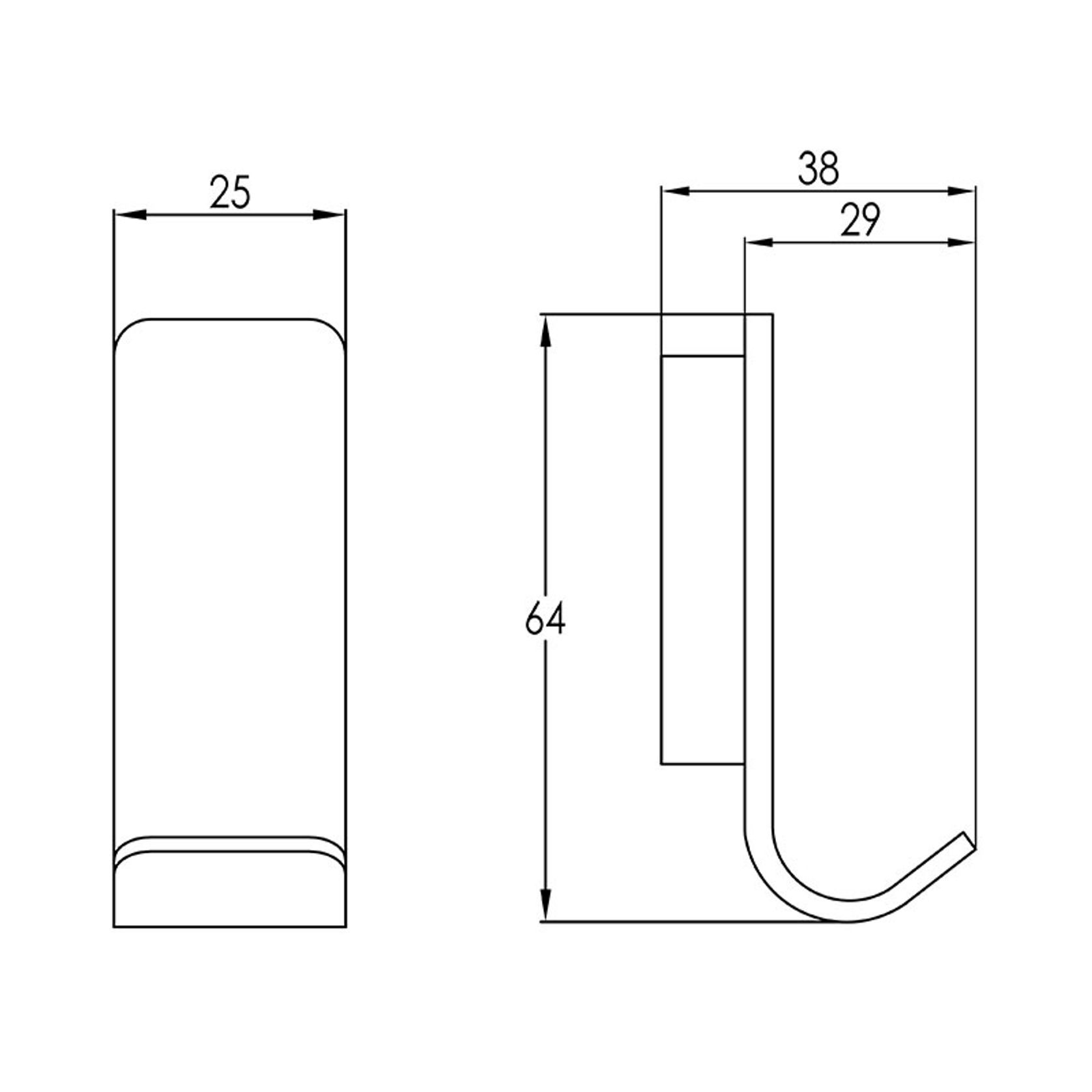Urban Robe Hook Brushed Nickel gallery detail image