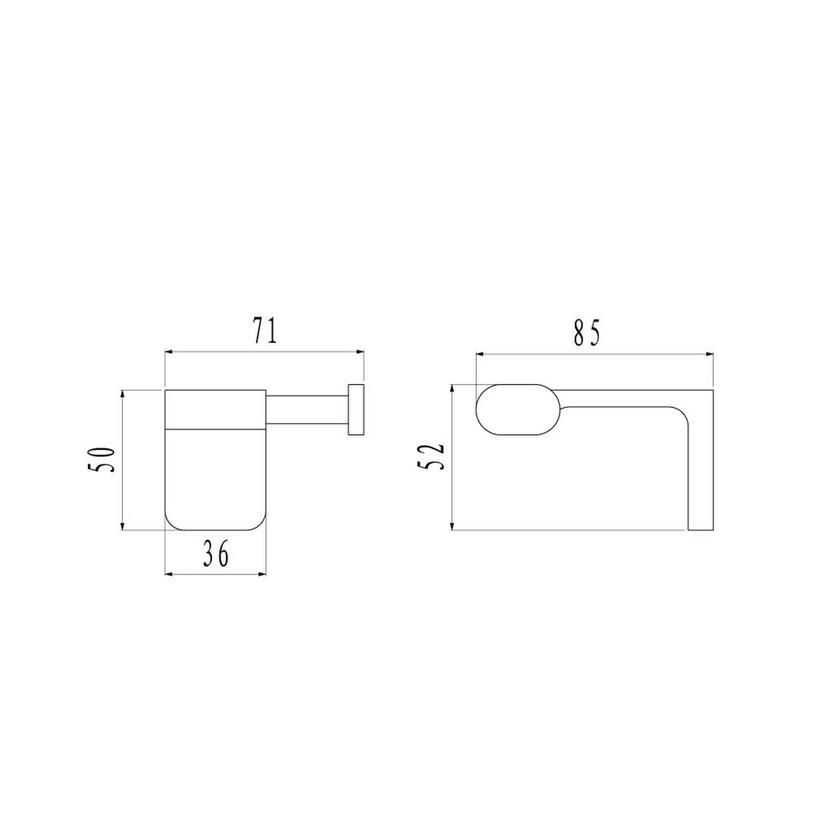 Abode Robe Hook Gun Metal gallery detail image