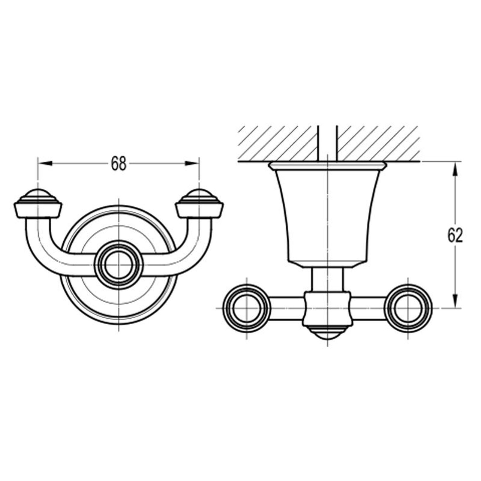 Liberty Robe Hook Aged Iron gallery detail image