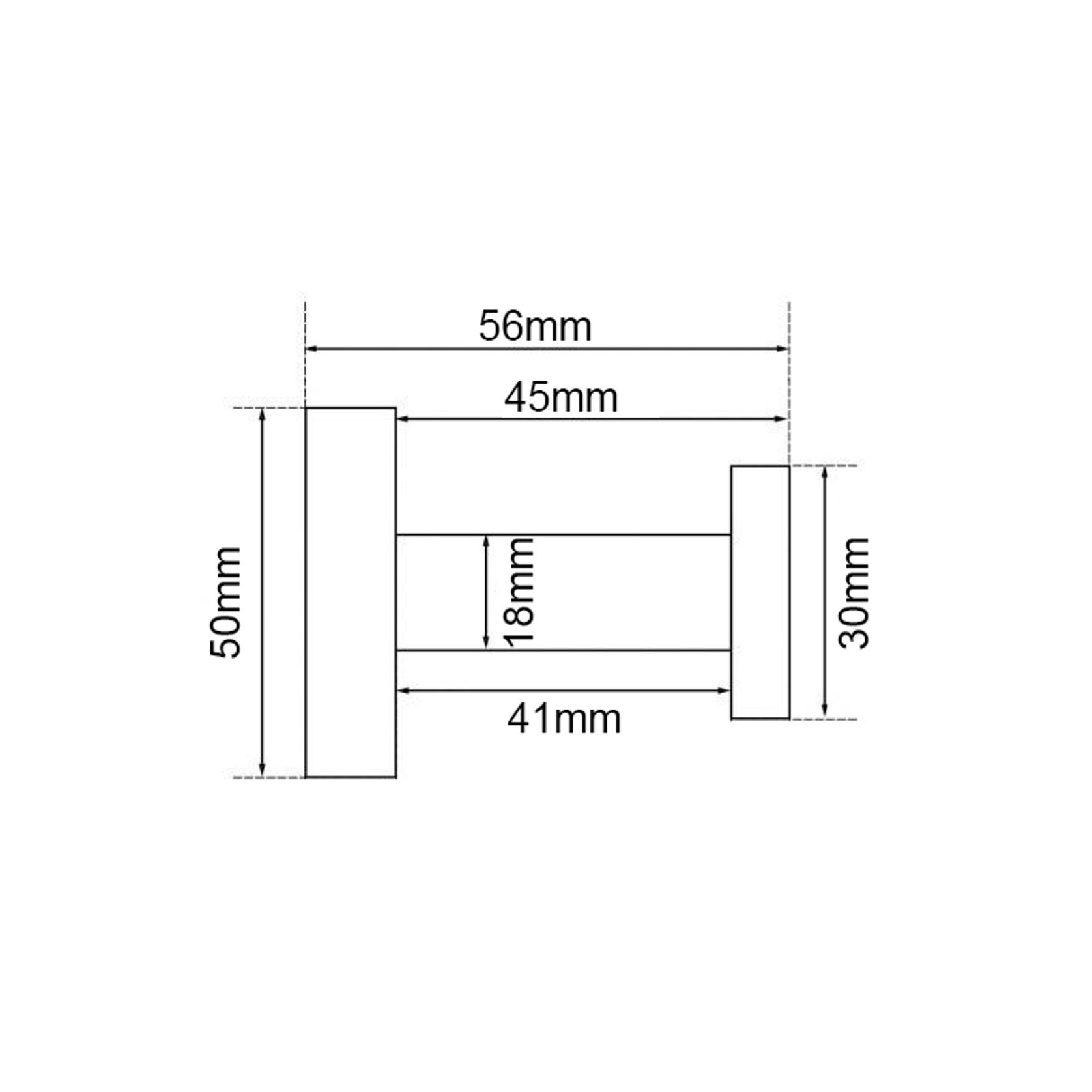 Lucid Pin Robe Hook Matte Black gallery detail image