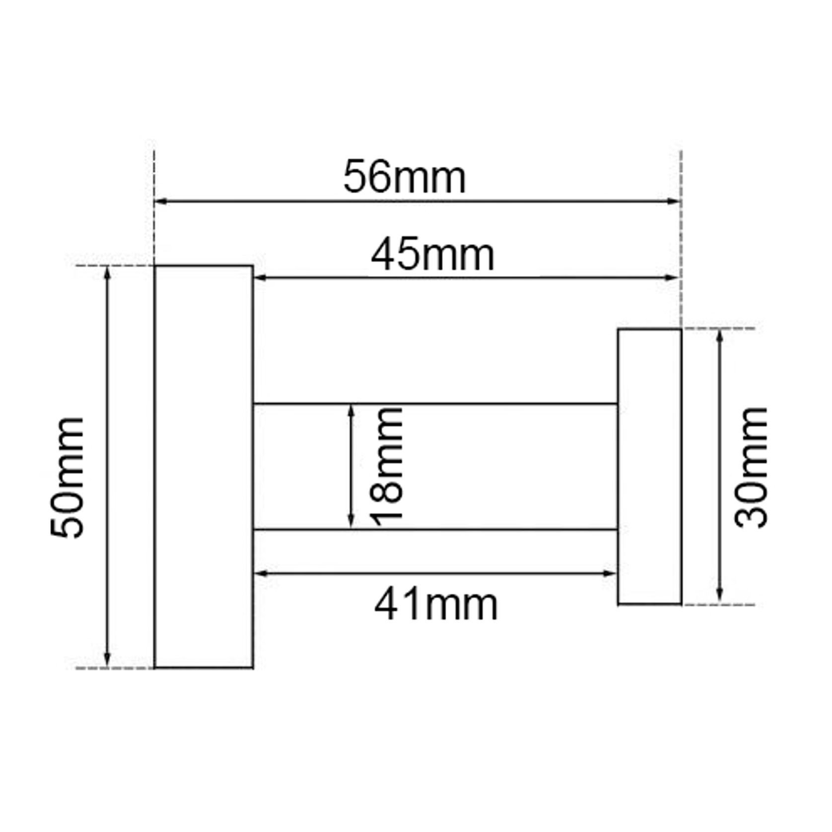 Lucid Pin Robe Hook Matte Black gallery detail image