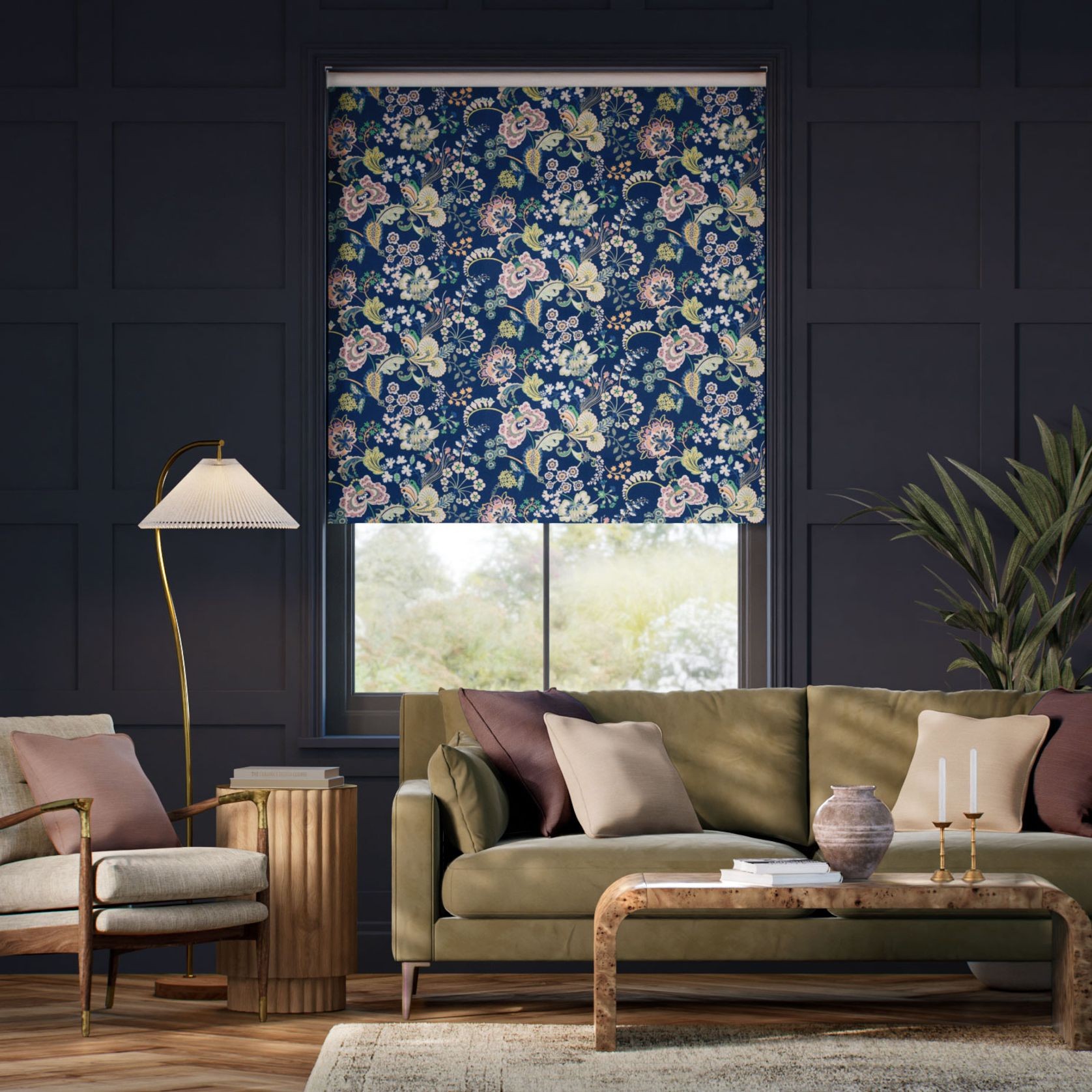 Liberty Symphony Indigo | Roller Blinds gallery detail image