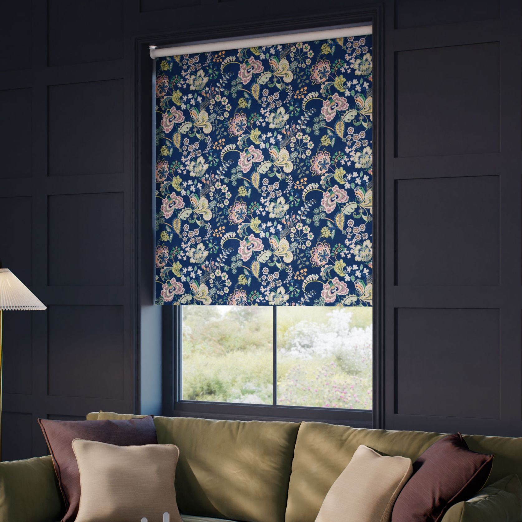 Liberty Symphony Indigo | Roller Blinds gallery detail image