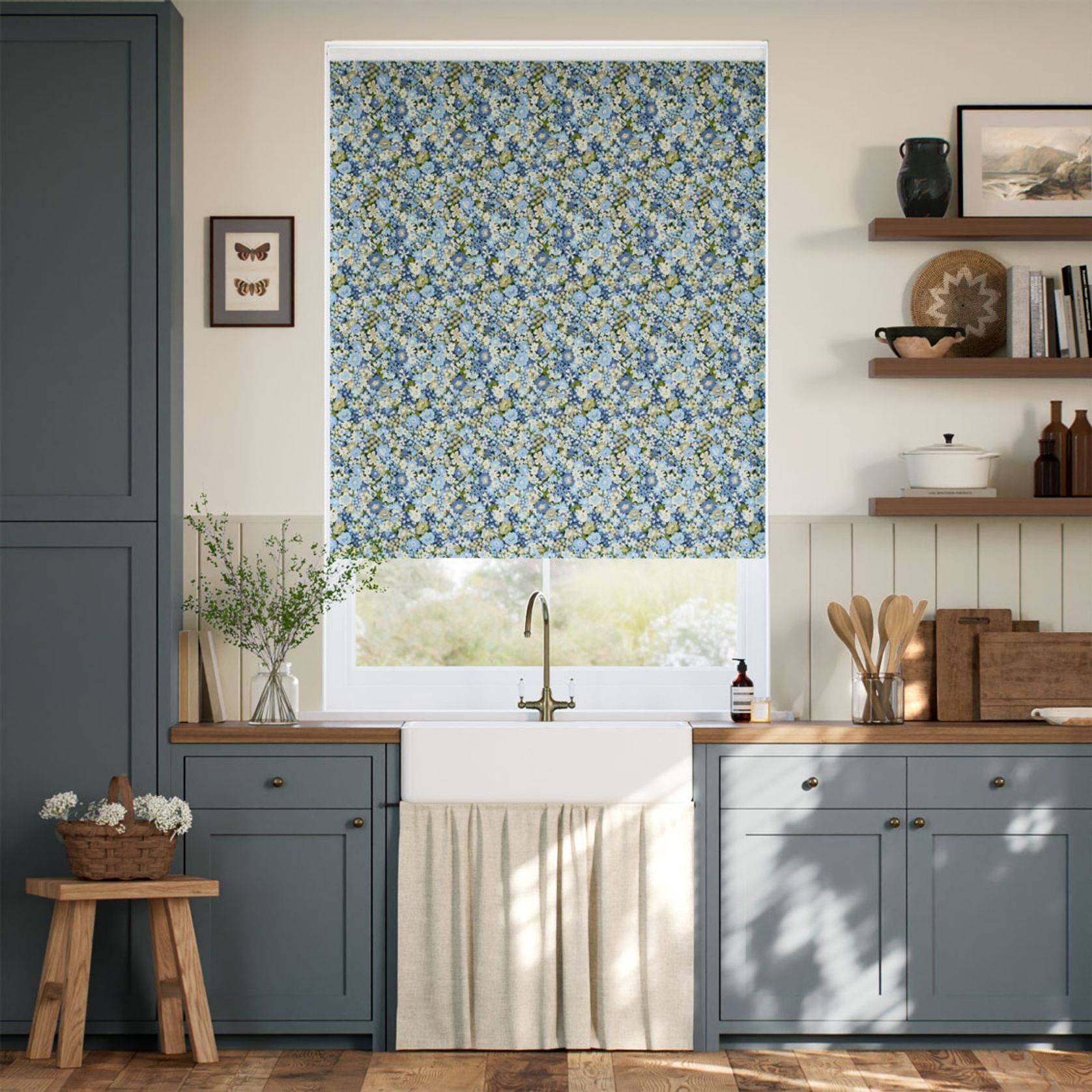 Liberty Frances Bloom Cornflower | Roller Blinds gallery detail image