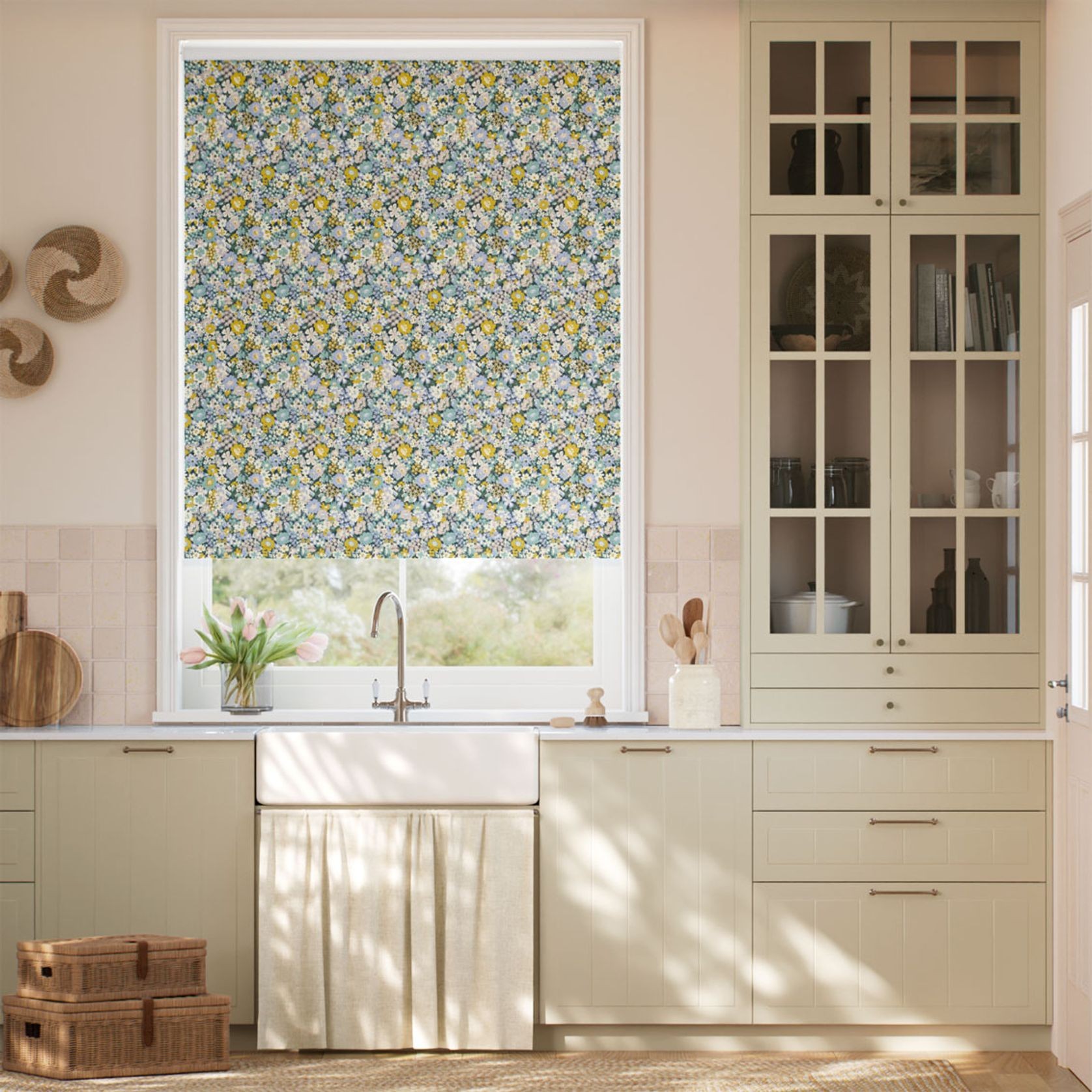 Liberty Frances Bloom Ochre | Roller Blinds gallery detail image