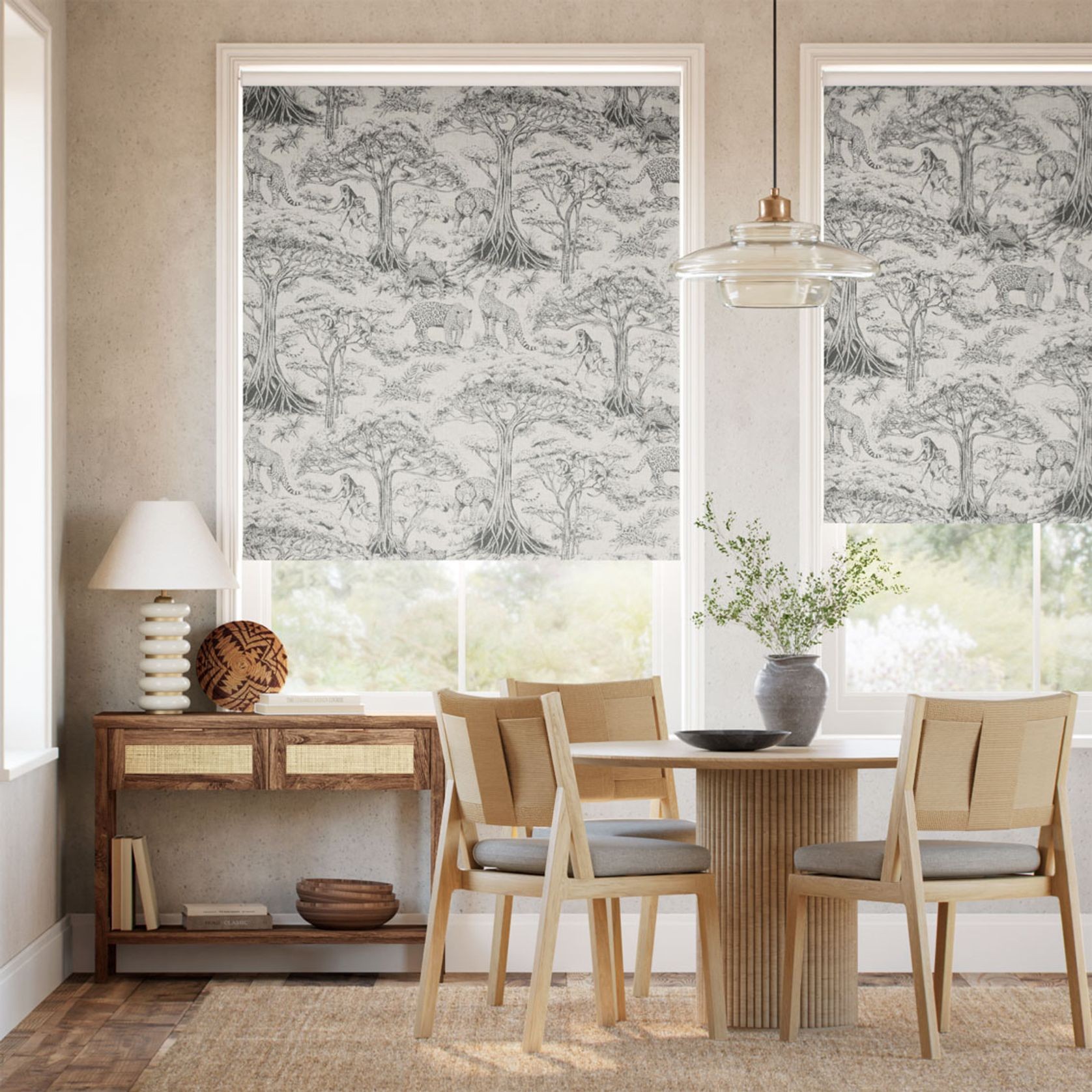 Clarke & Clarke Kisumu Charcoal | Roller Blinds gallery detail image