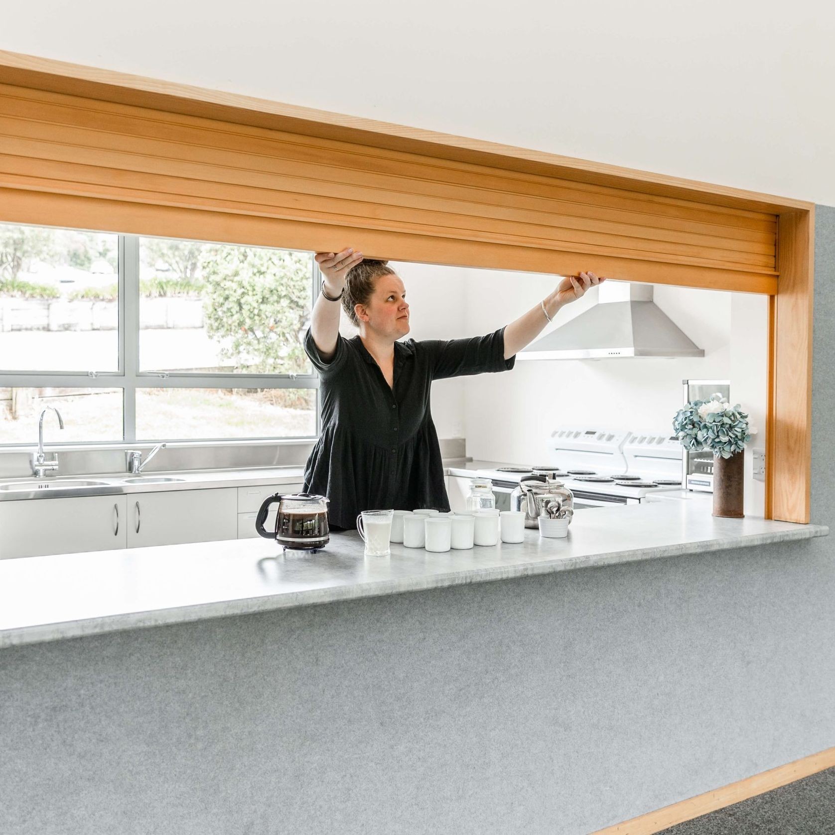 Sage Commercial Servery Doors - Cedar gallery detail image