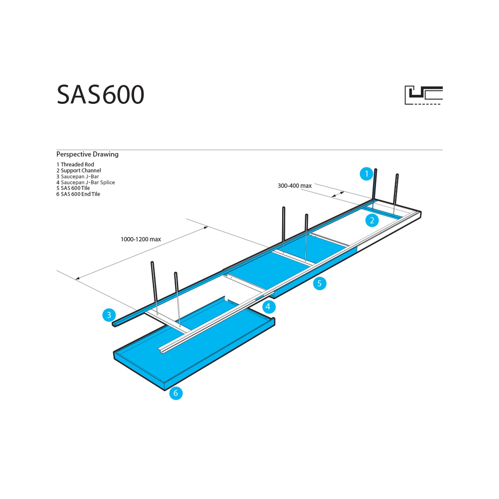 SAS600 Ceiling Rafts gallery detail image