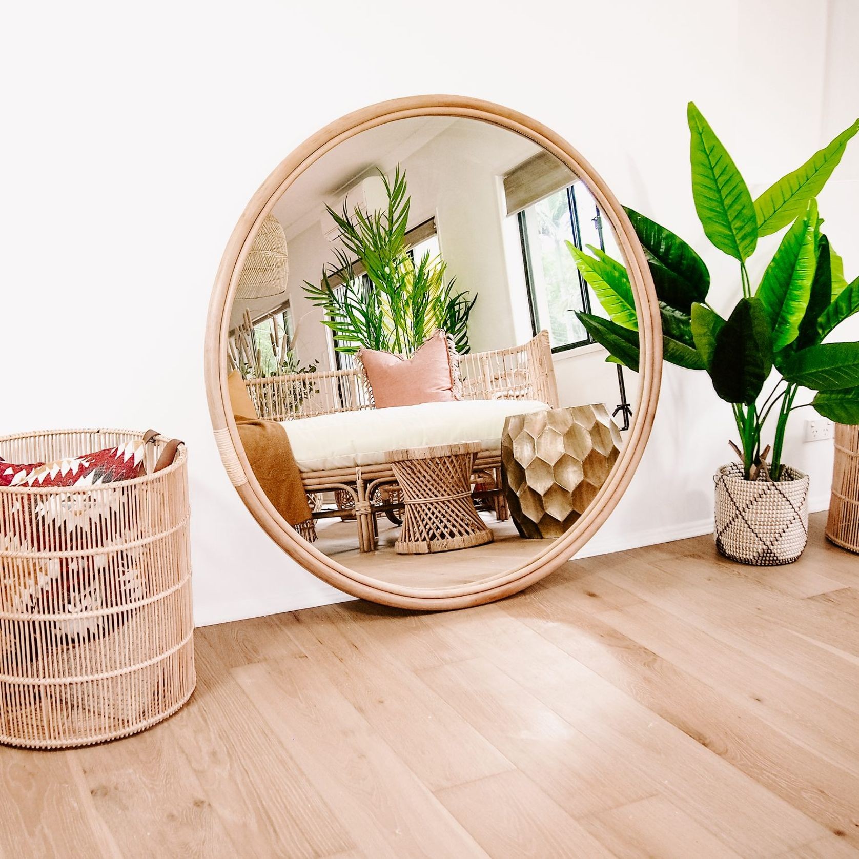 Harper Round Mirror 127cm gallery detail image