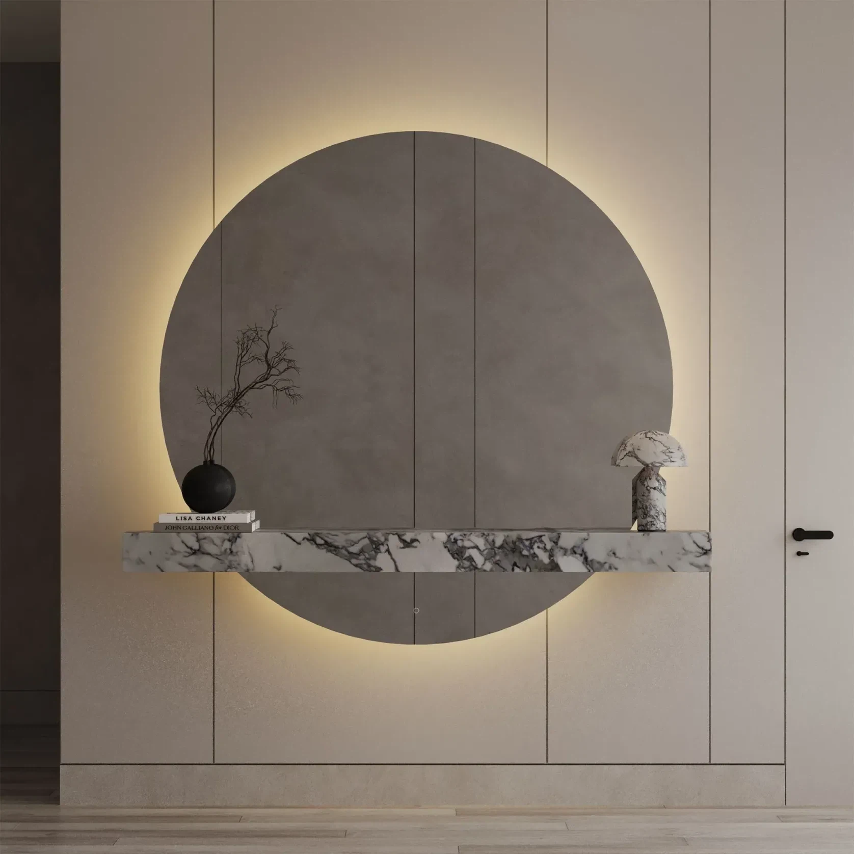 Céline Large Round Mirror | 1800 x 1800 gallery detail image