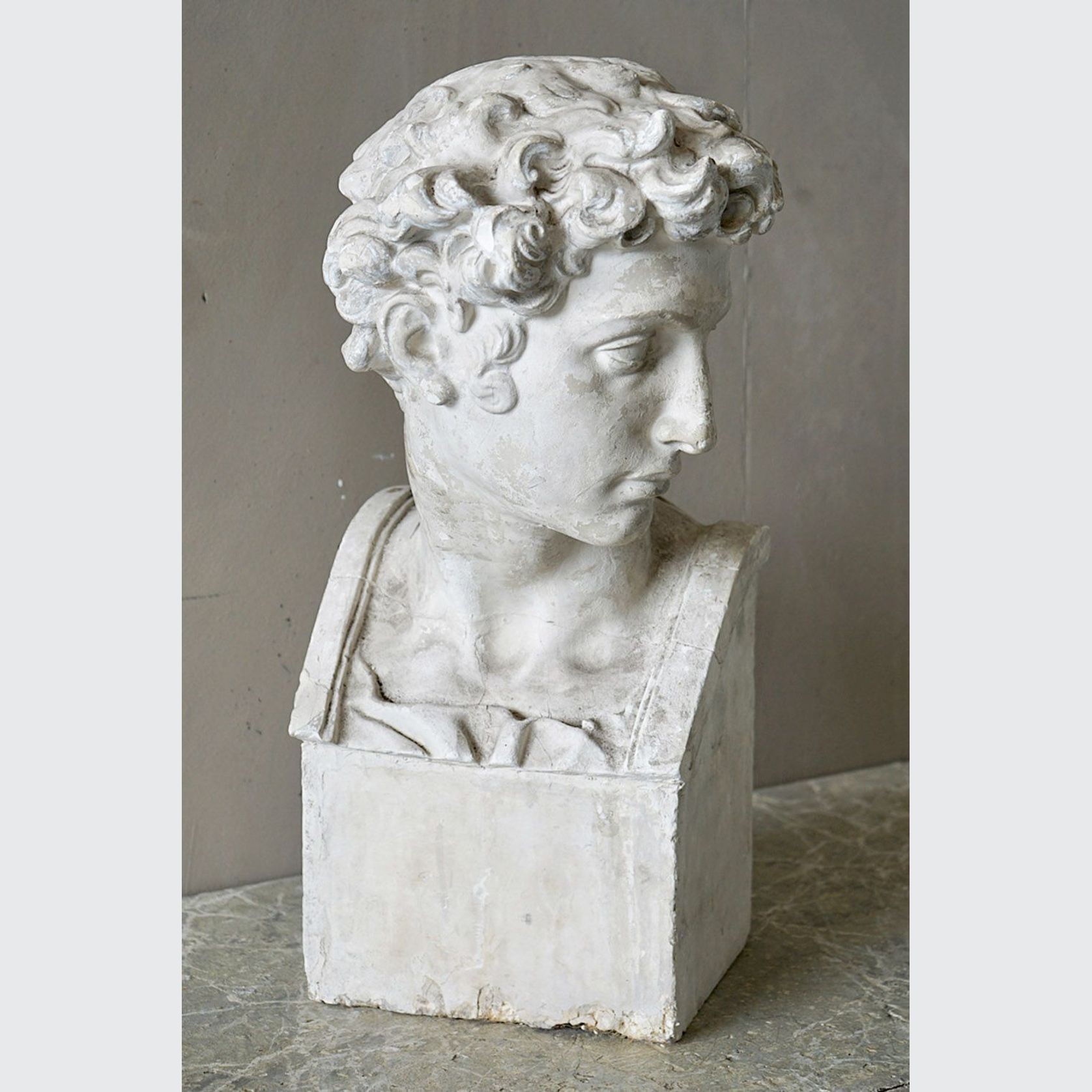 Plaster Bust of Giuliano de Medici, Michelangelo gallery detail image