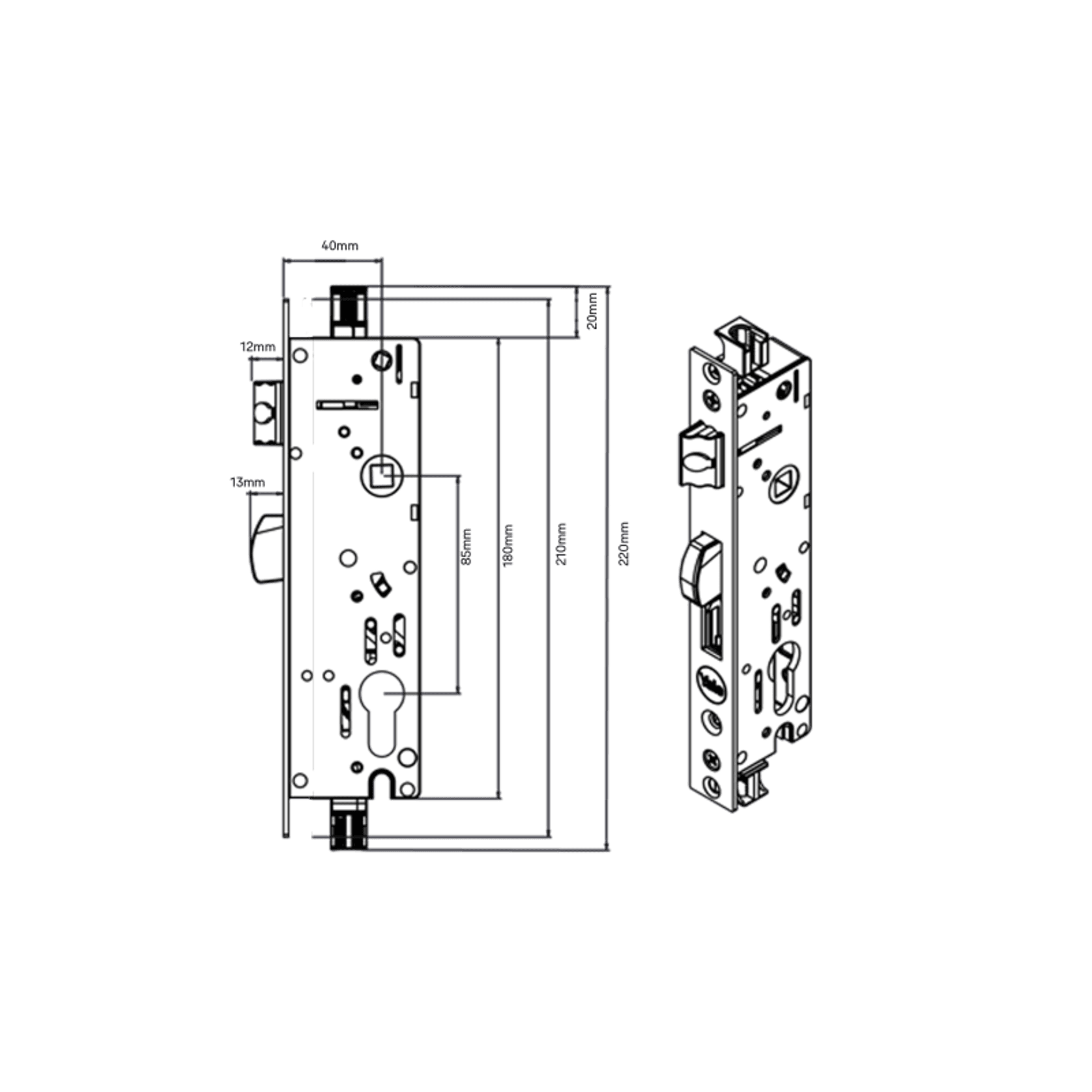 Yale Induro 4-Point Mortice Lock gallery detail image