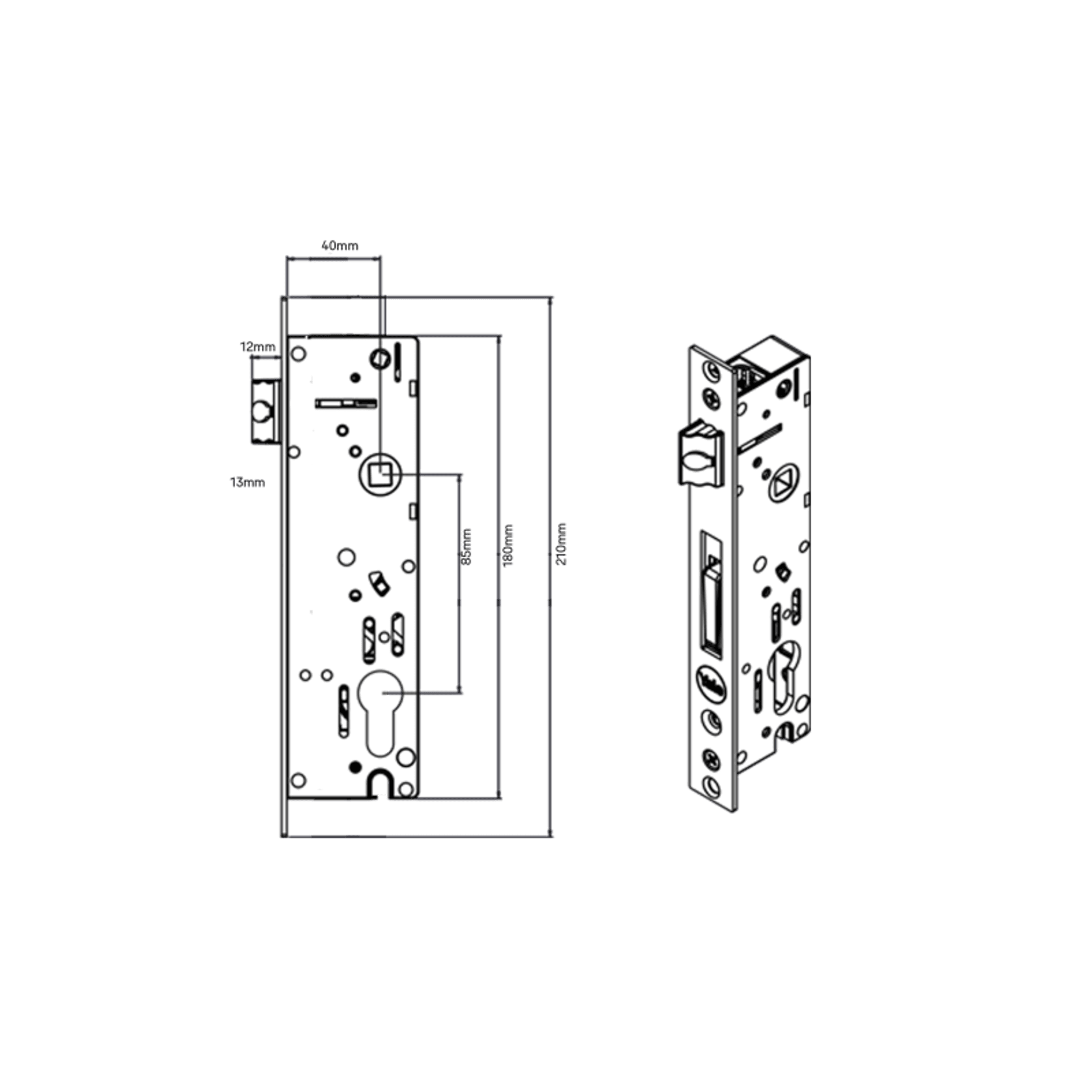 Yale Induro 4-Point Mortice Lock gallery detail image