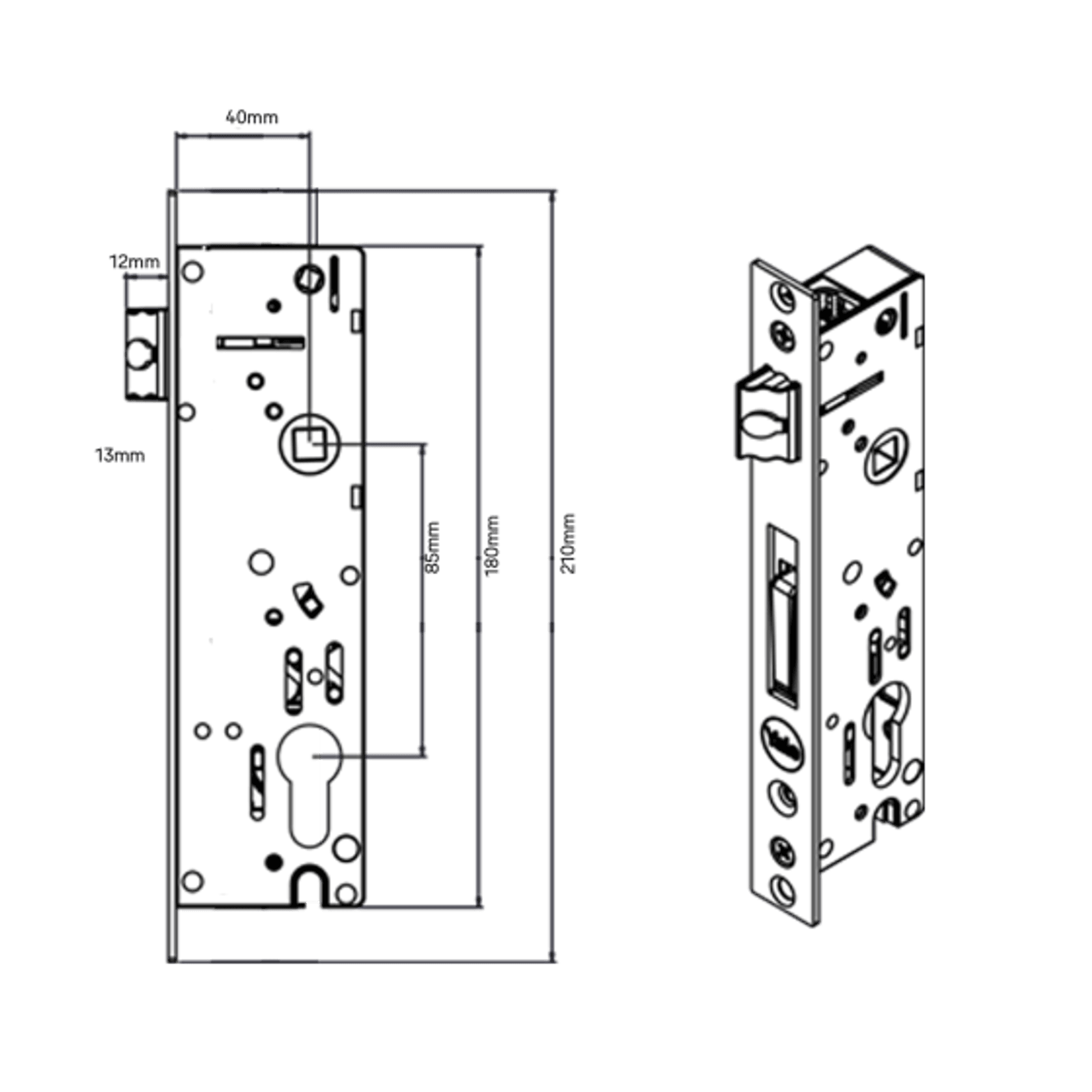 Yale Induro 4-Point Mortice Lock gallery detail image