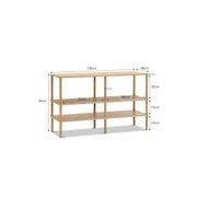 Rakie Wide Display Shelving Unit | Natural Oak gallery detail image