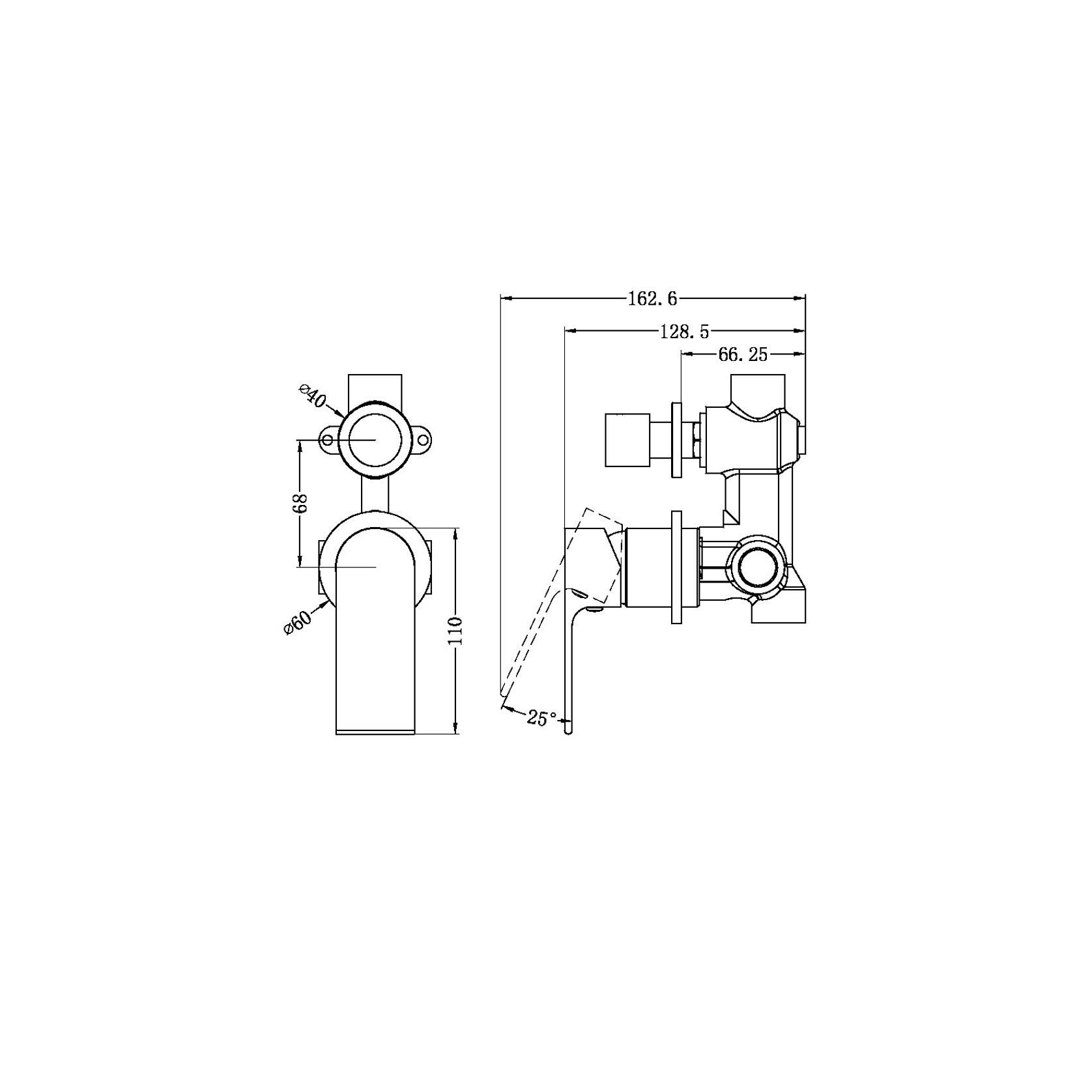 Bianca Shower Mixer & Divertor Back Plate | Brushed Nickel gallery detail image