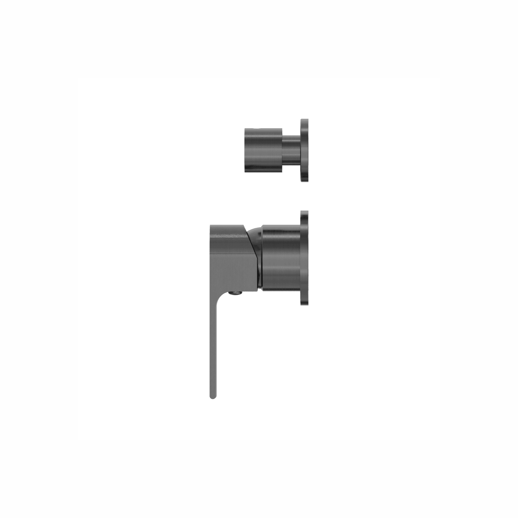 Bianca Shower Mixer & Divertor Back Plate | Gun Metal gallery detail image