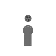 Bianca Shower Mixer & Divertor Back Plate | Gun Metal gallery detail image