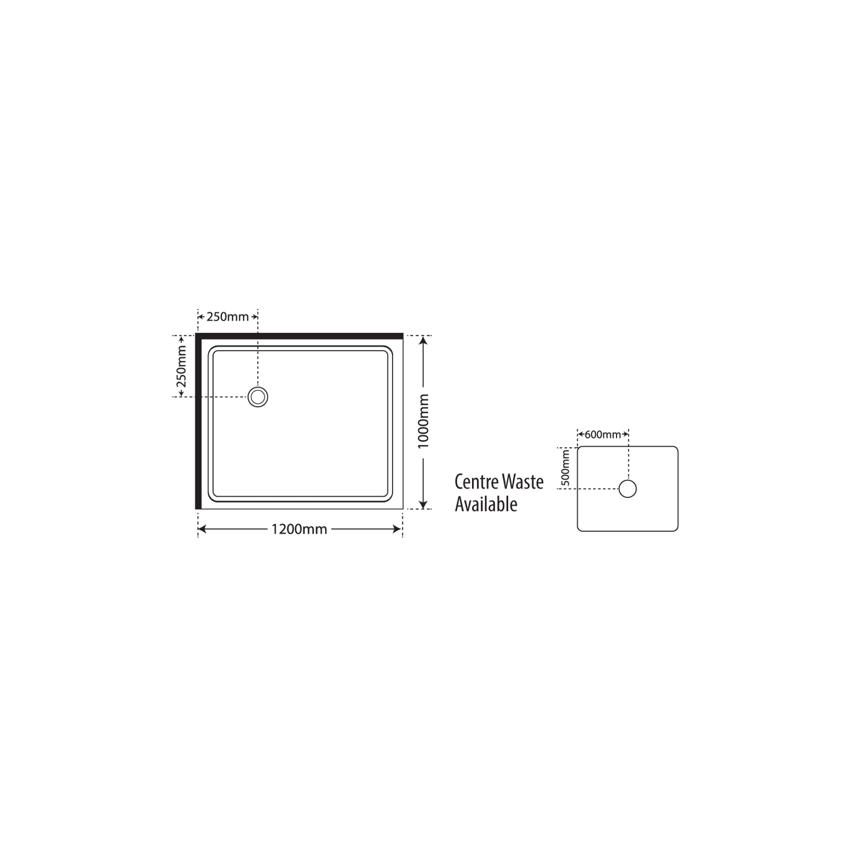Horizon 2 Sided Pivot Door Shower gallery detail image
