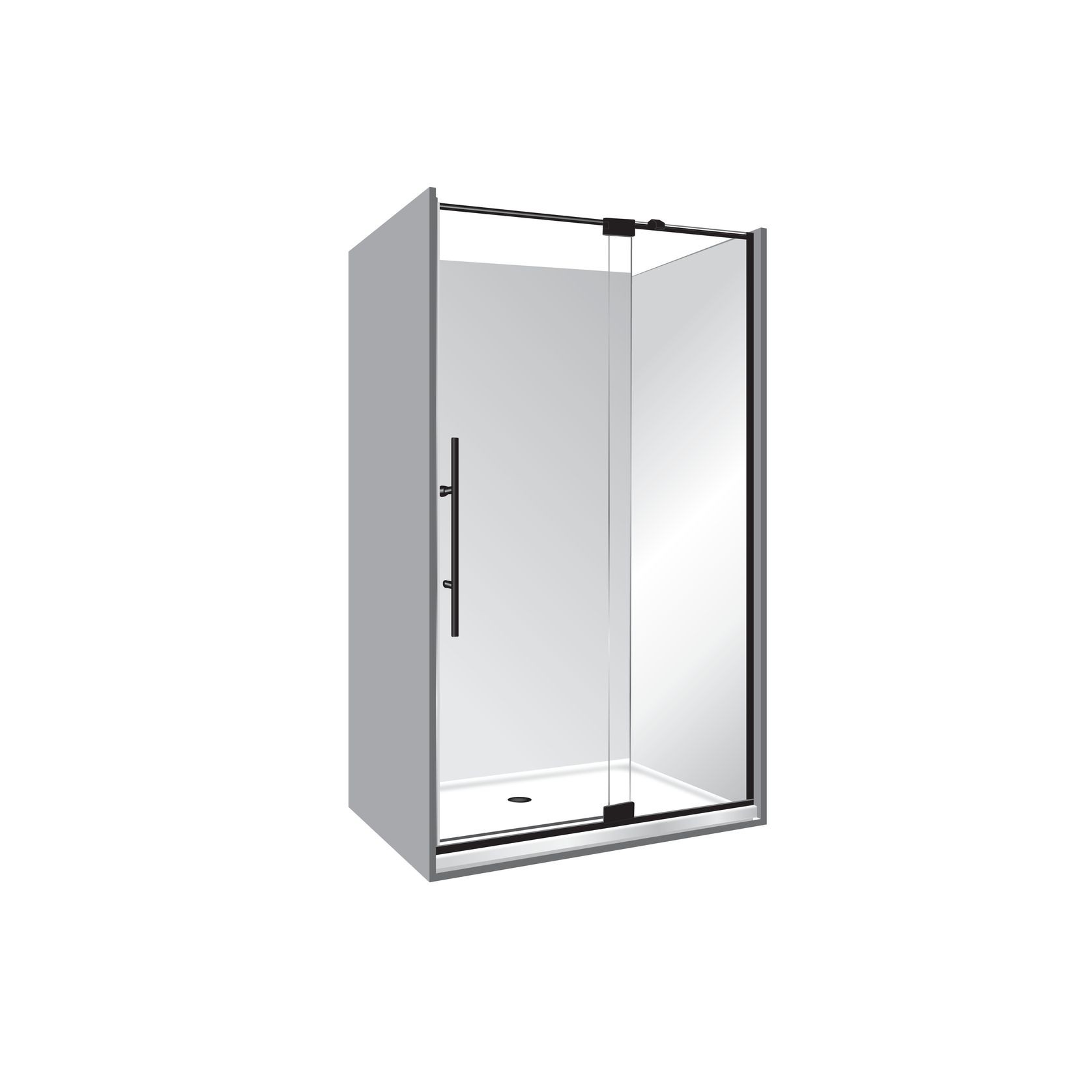 Adjustable Frameless Pivot Alcove 1000x1200x1000 gallery detail image