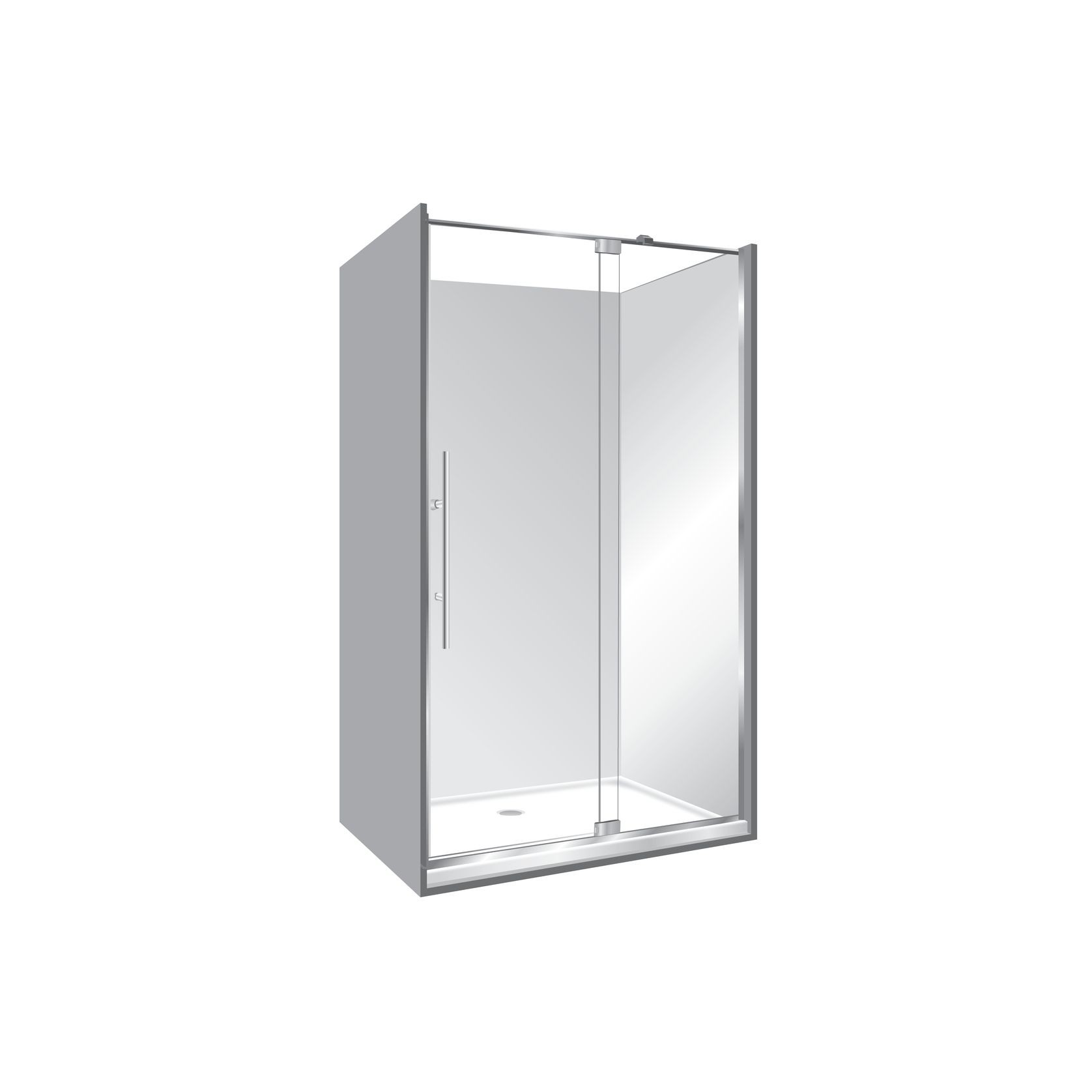 Adjustable Frameless Pivot Alcove 900x1200x900 gallery detail image