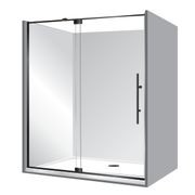 Adjustable Frameless Pivot Alcove 900x1600x900 gallery detail image