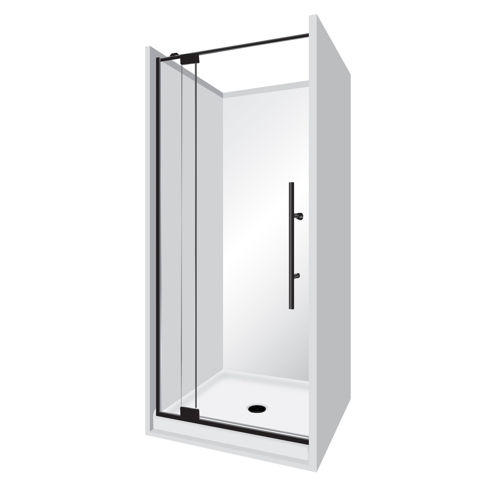Adjustable Frameless Pivot Alcove 900 gallery detail image