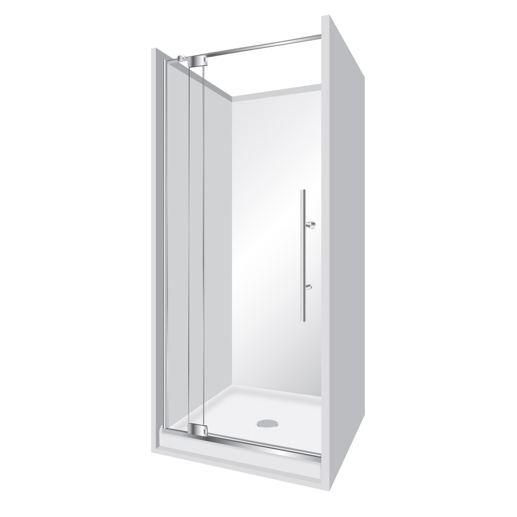 Adjustable Frameless Pivot Alcove 900 gallery detail image