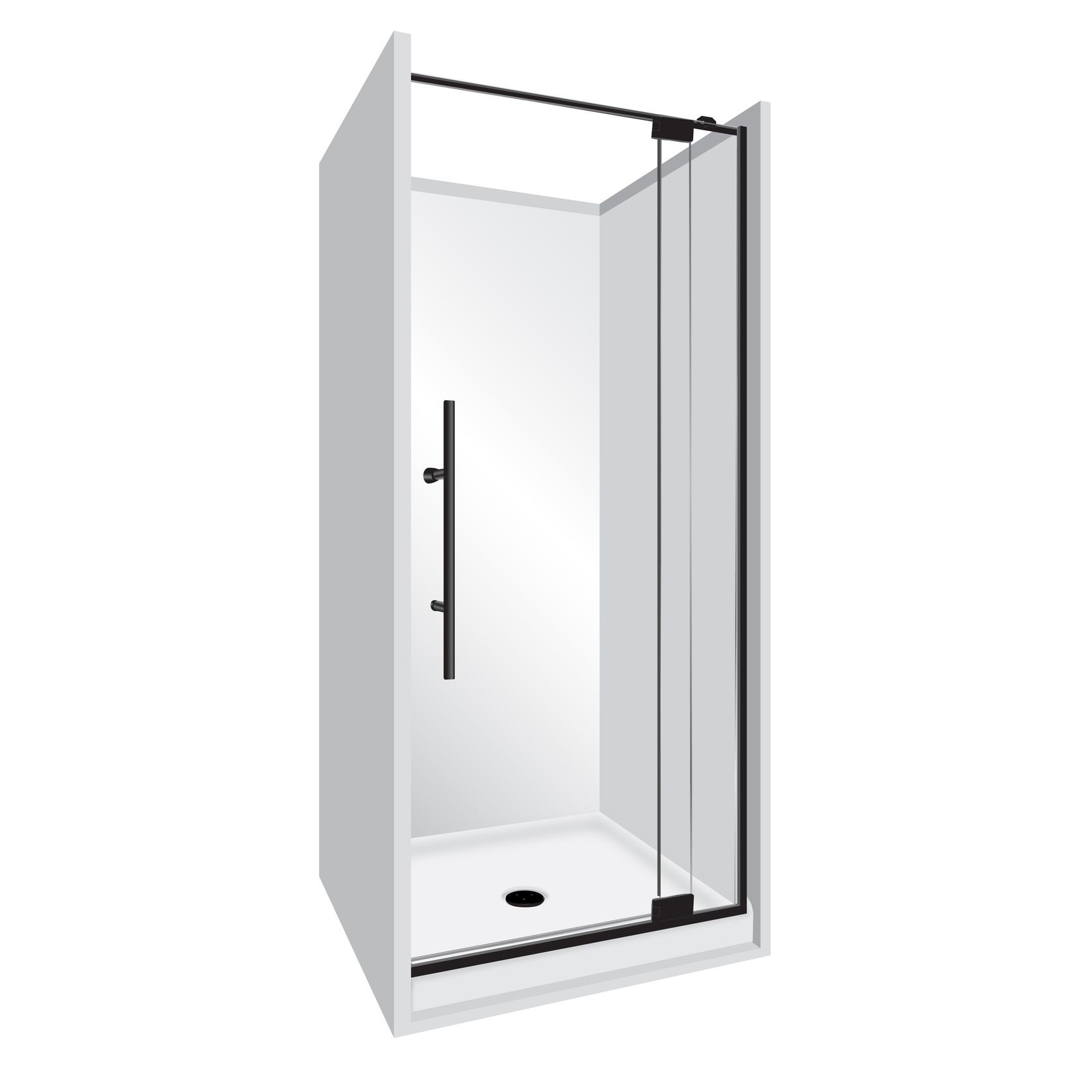 Adjustable Frameless Pivot Alcove 900 gallery detail image