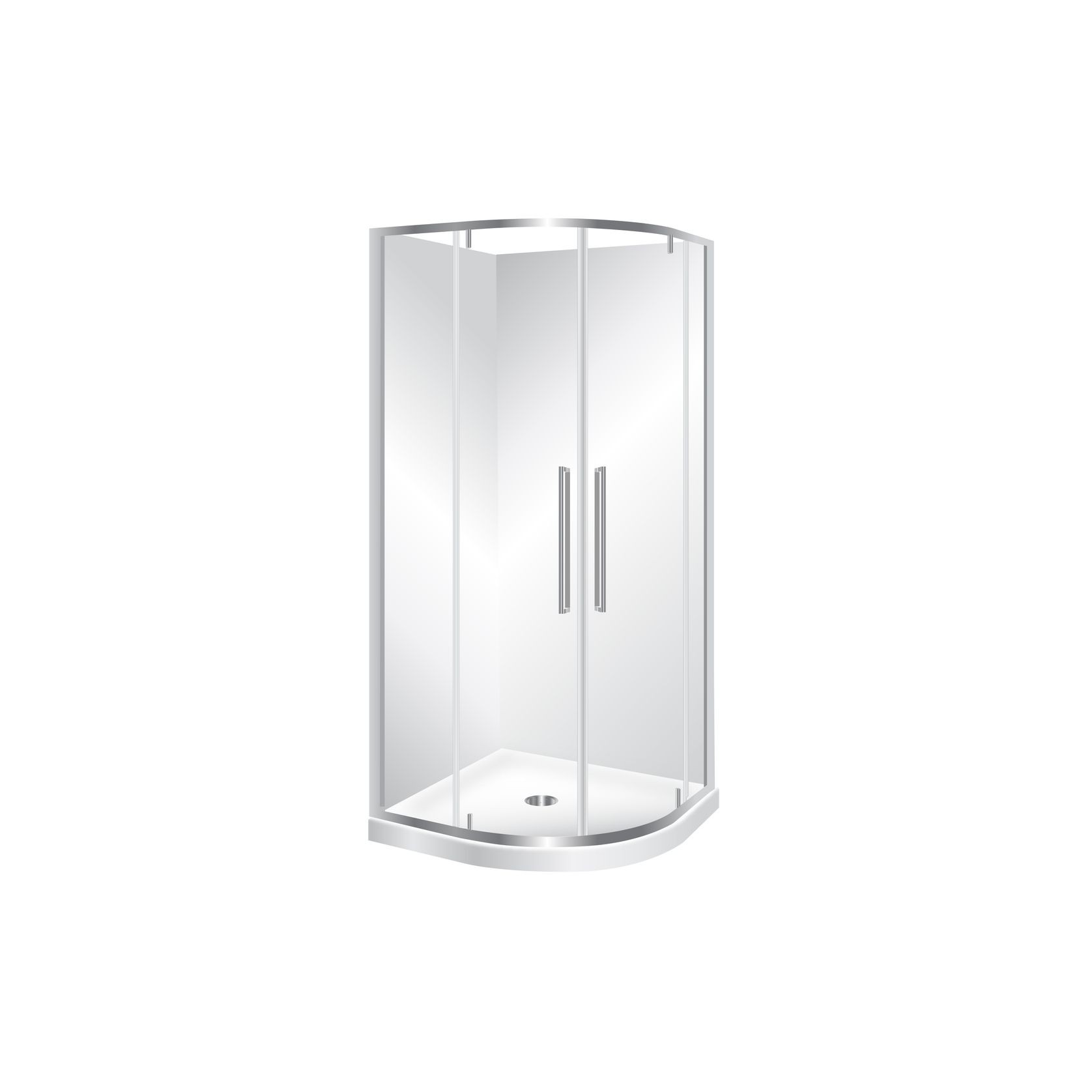 Horizon Round Corner Pivot Door Shower gallery detail image