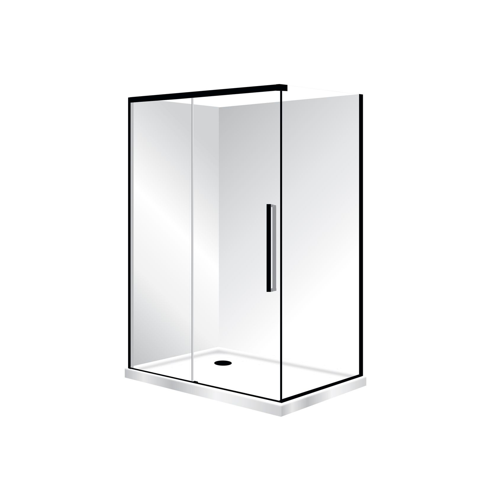 Horizon 2 Sided Sliding Door Shower with Clear Glass gallery detail image
