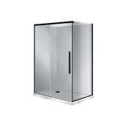 Horizon 2 Sided Sliding Door Shower with Grey Glass gallery detail image