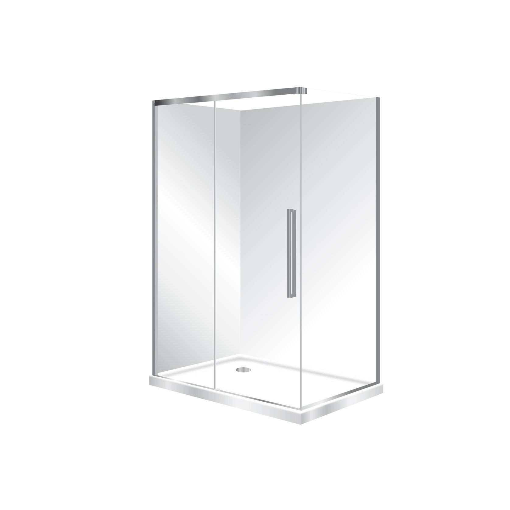 Horizon 2 Sided Sliding Door Shower with Clear Glass gallery detail image