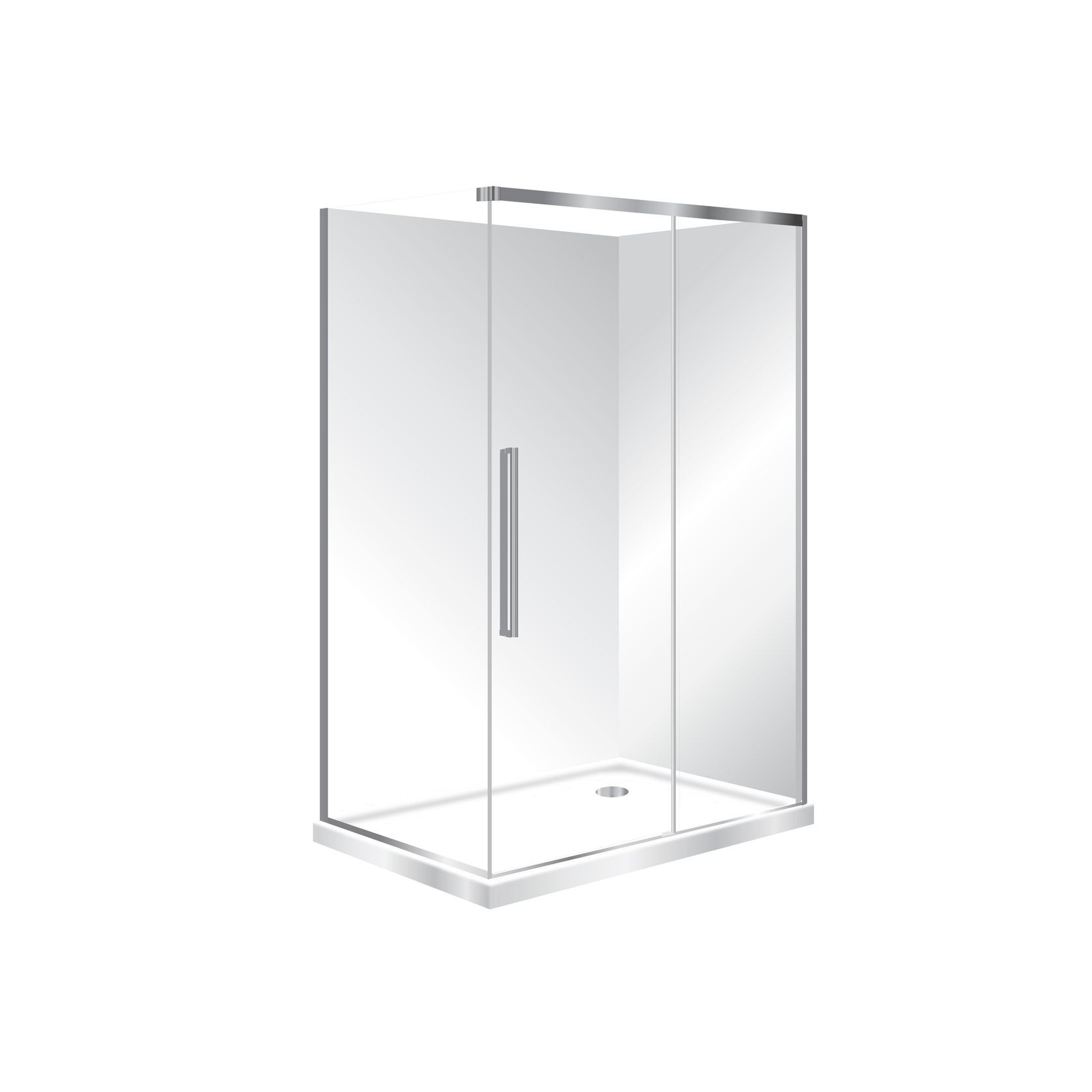 Horizon 2 Sided Sliding Door Shower with Clear Glass gallery detail image