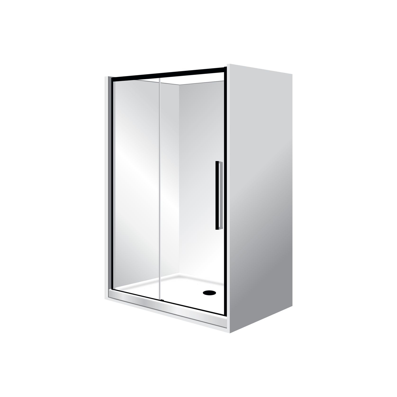 Horizon Alcove Sliding Door Shower with Clear Glass gallery detail image