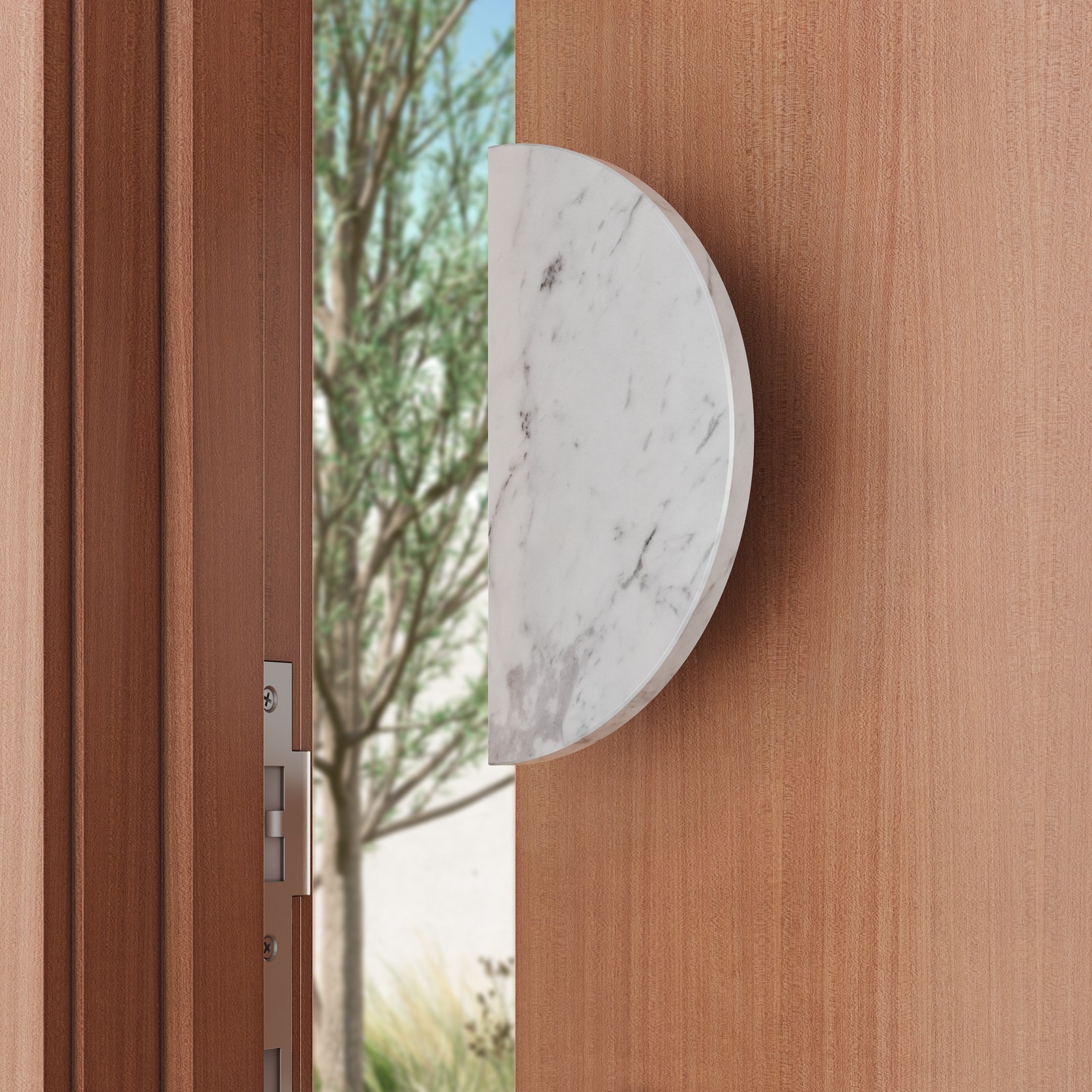 Carrara Half Moon Entry Door Pulls (Single) gallery detail image