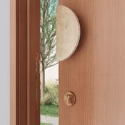 Travertine Half Moon Entry Door Pull (Single) gallery detail image