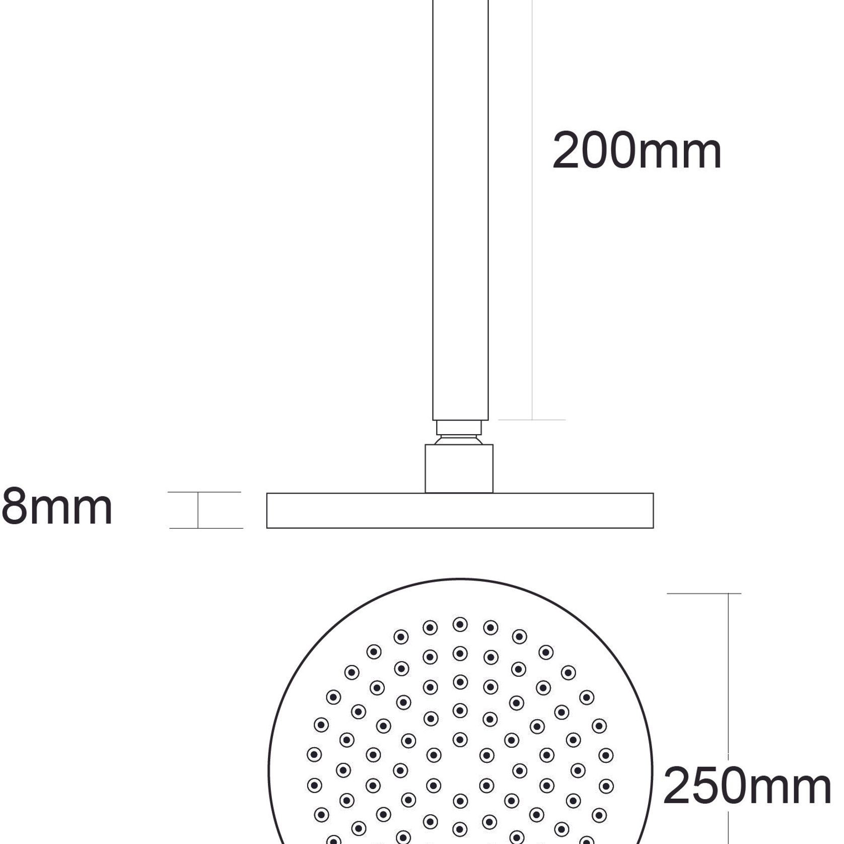 Voda Round Ceiling Mounted Shower Drencher gallery detail image