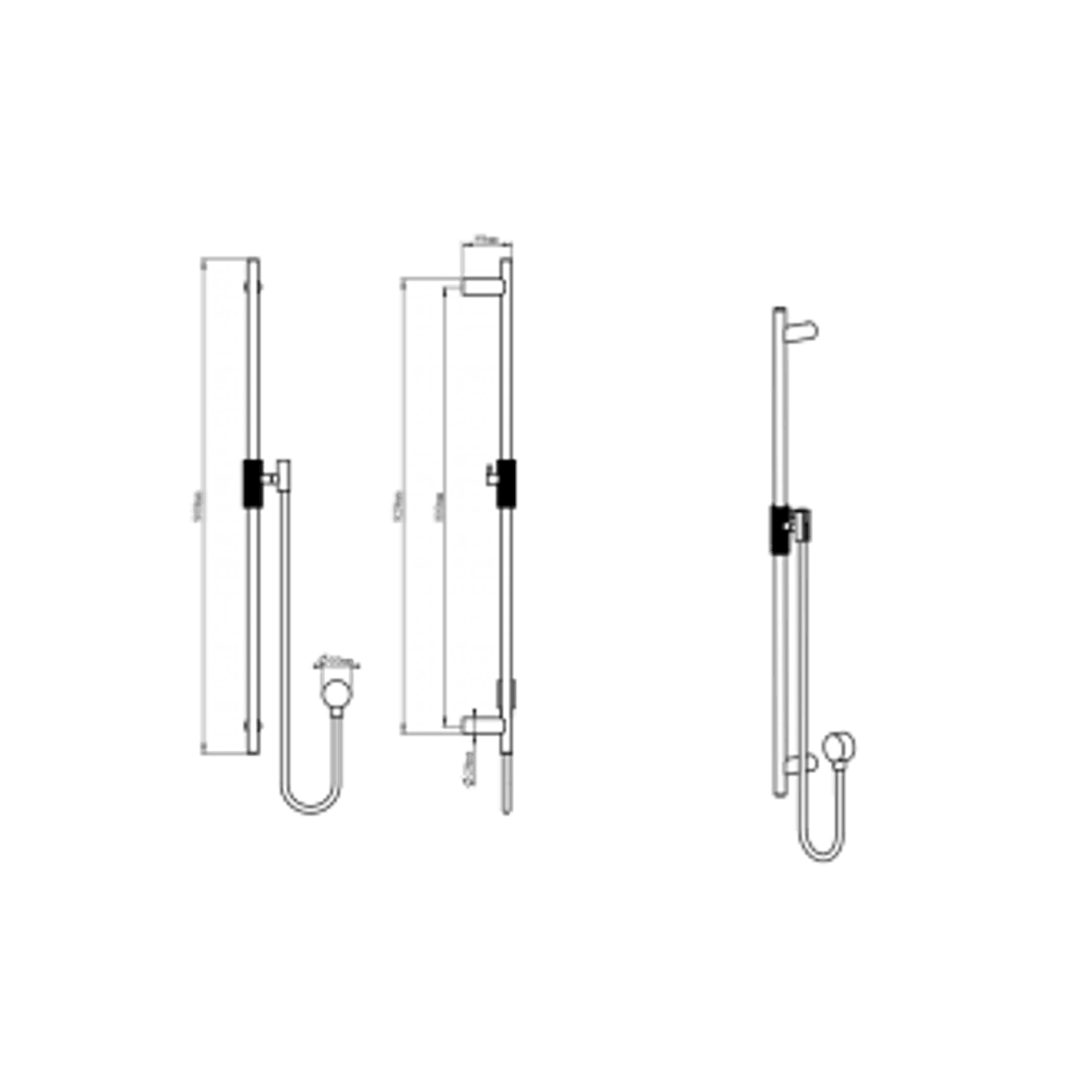 Caddence Shower Rail Brushed Brass gallery detail image