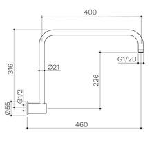 Urbane II Upswept Shower Arm gallery detail image